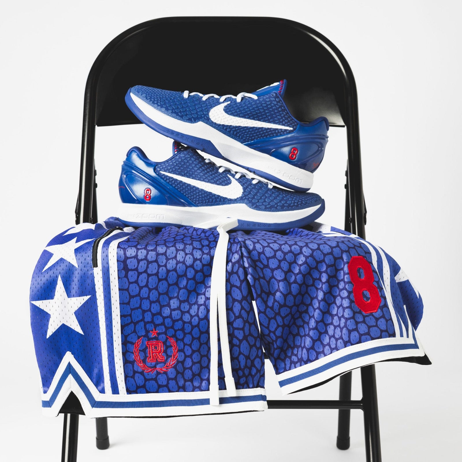 "Snake Blue" Heavyweight Mesh Shorts