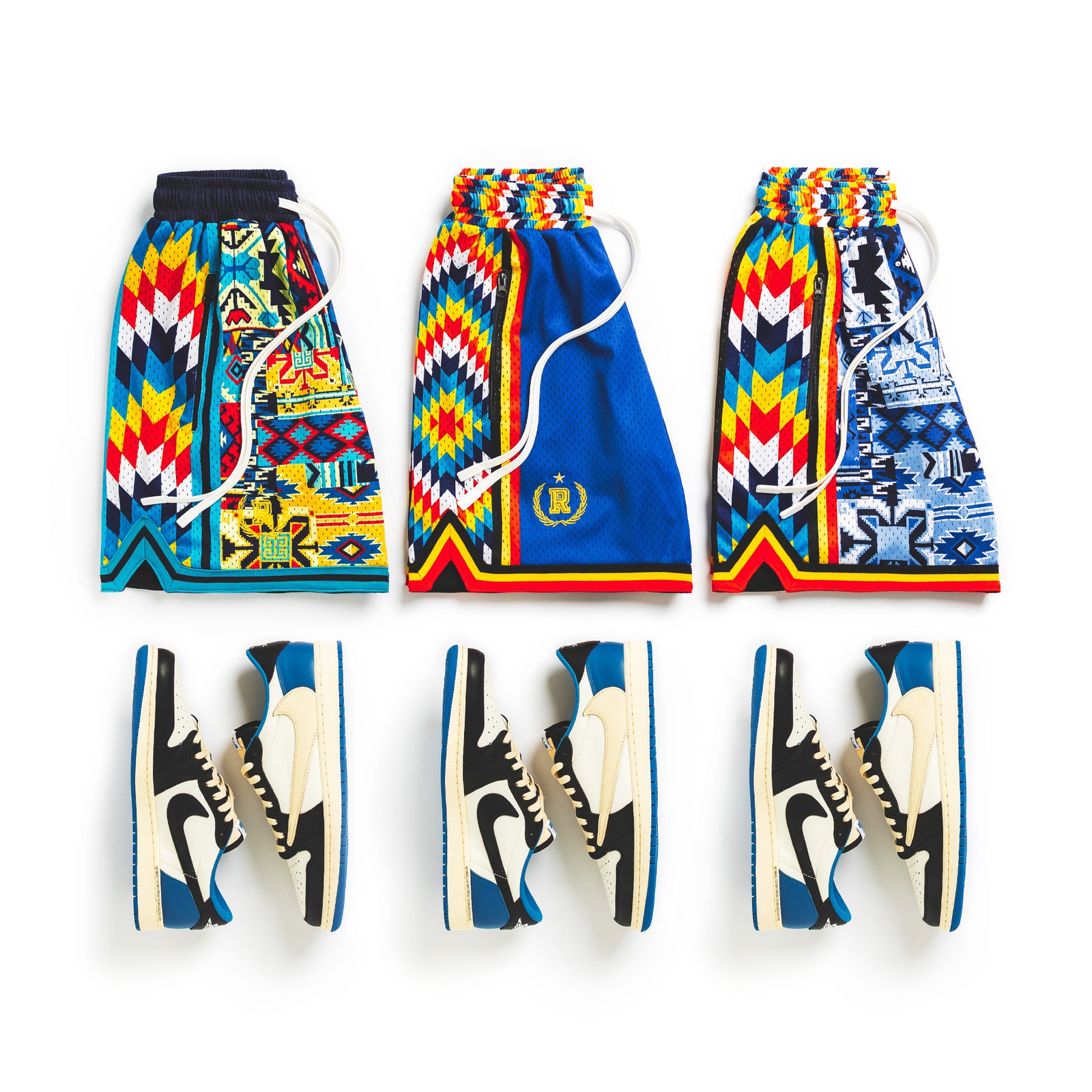 "Tribe Blue" Heavyweight Mesh Shorts