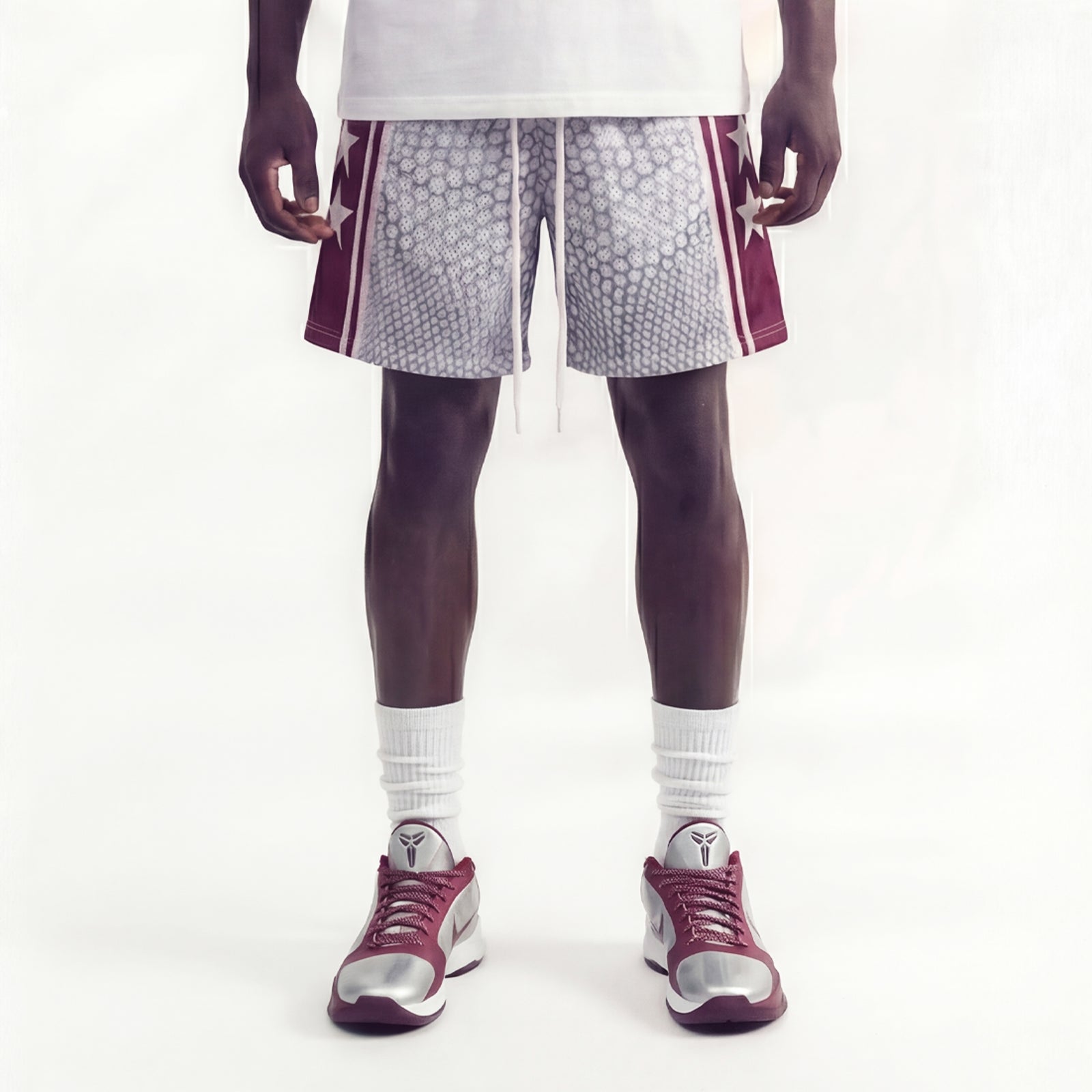 "Ace Gray" 5" Mesh Shorts