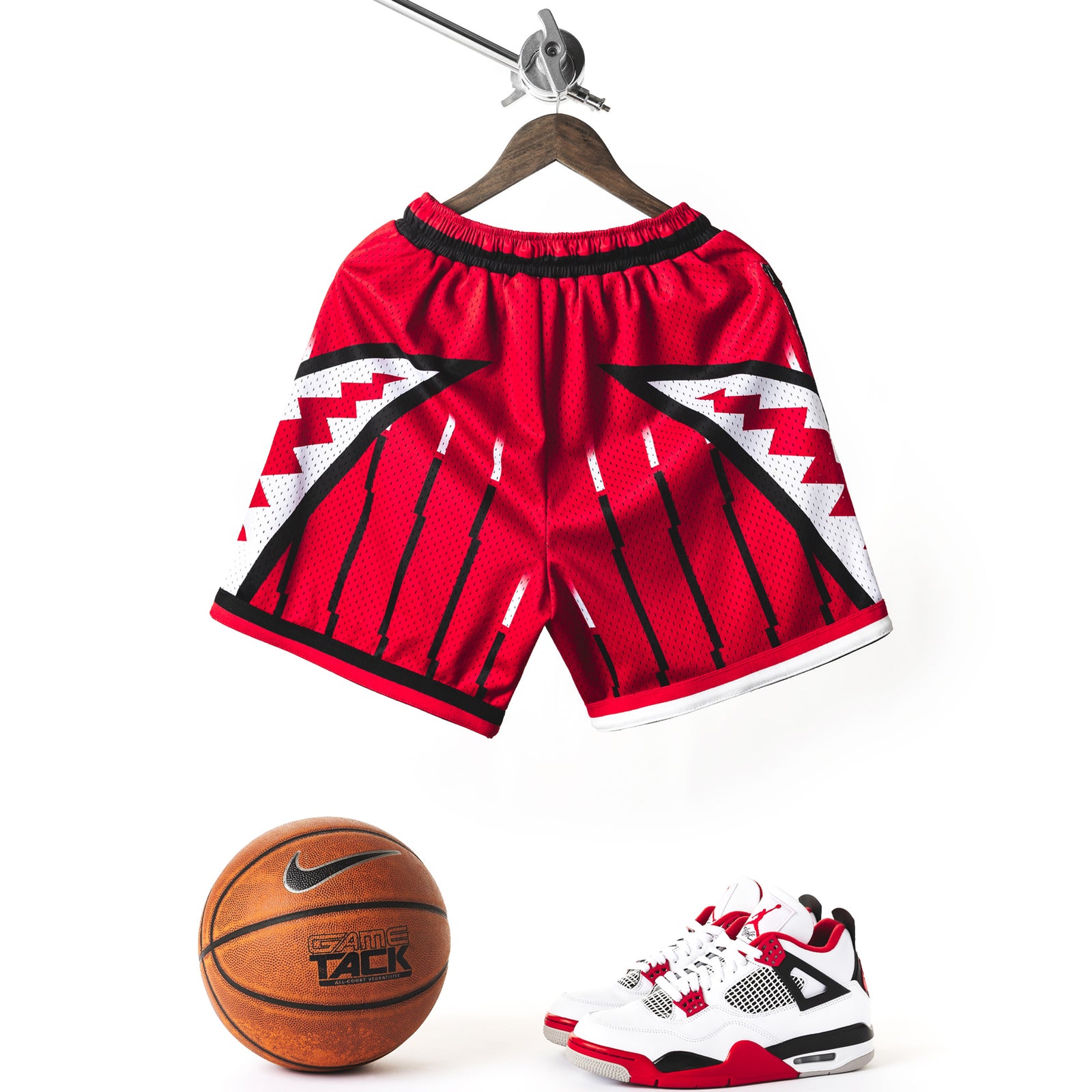 "Astro Red" heavyweight Mesh Shorts