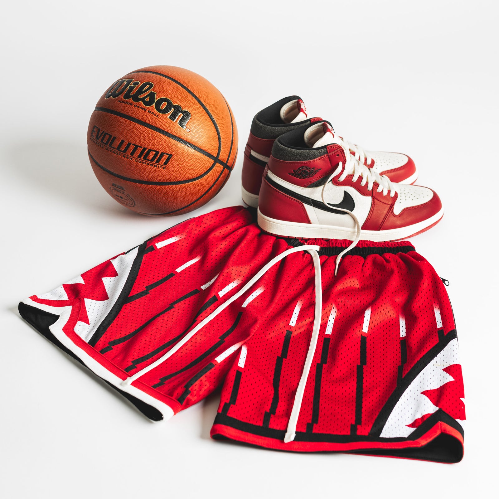 "Astro Red" heavyweight Mesh Shorts