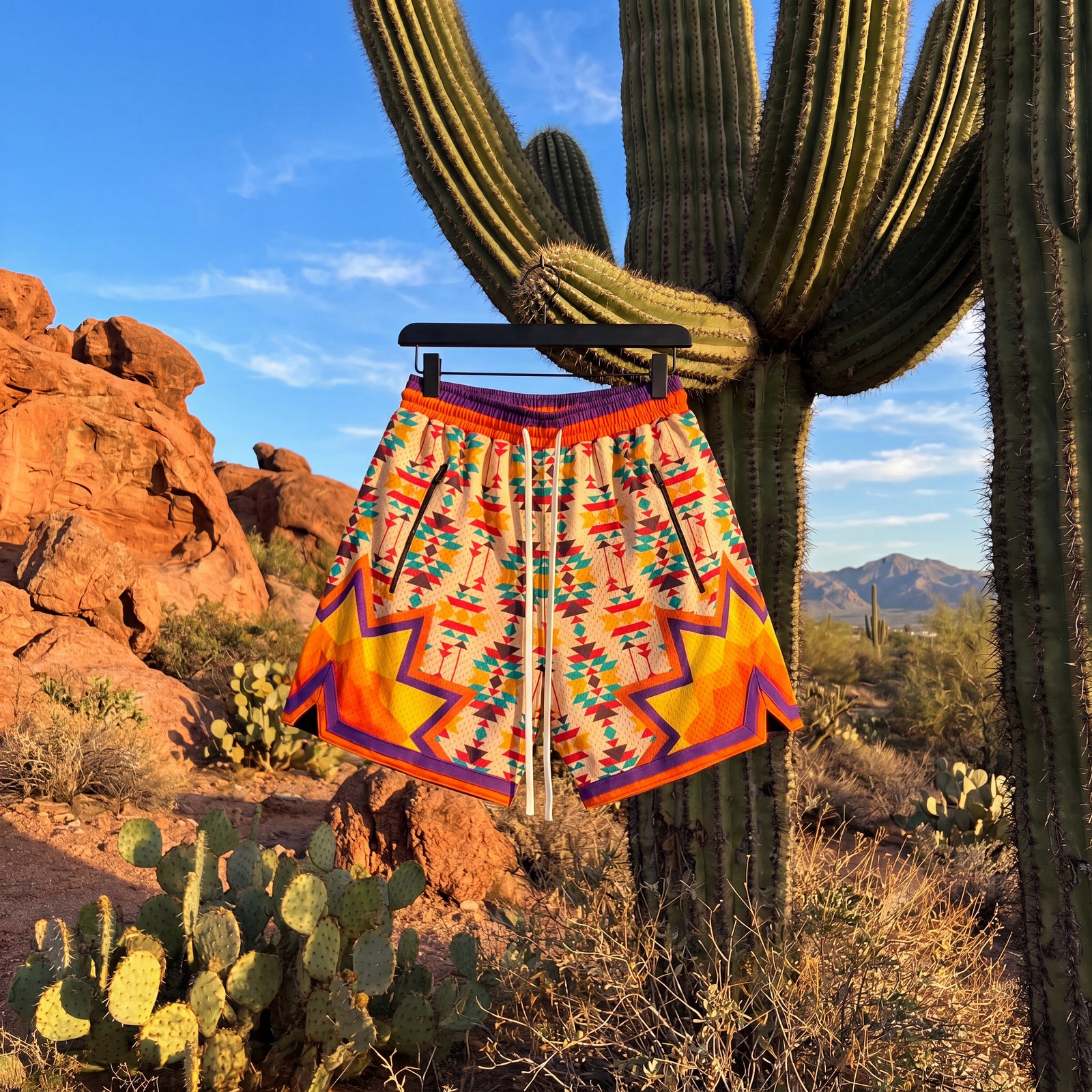 "Aztec Sand" Heavyweight Mesh Shorts