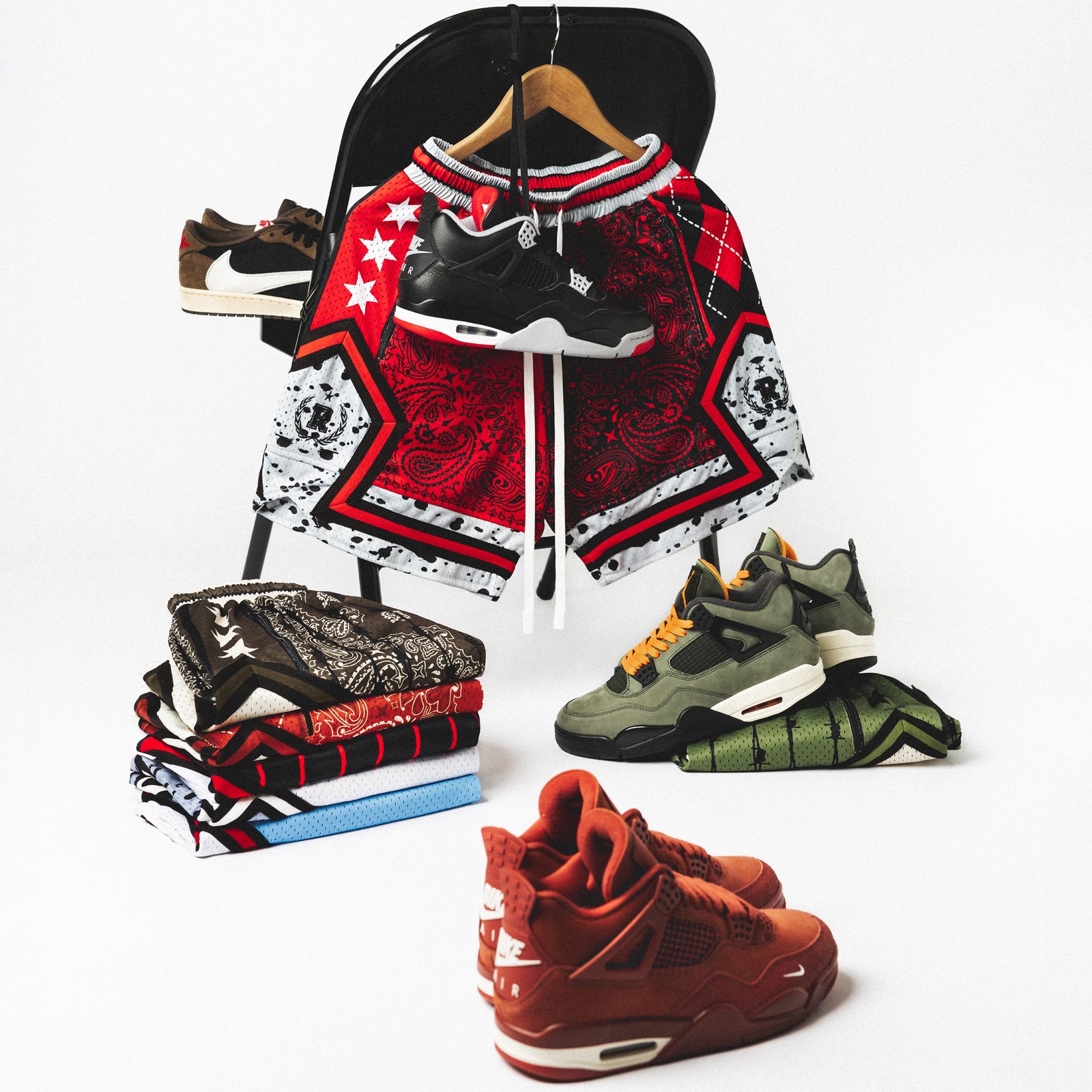 "Bred 2 Paisley" Heavyweight Mesh Shorts