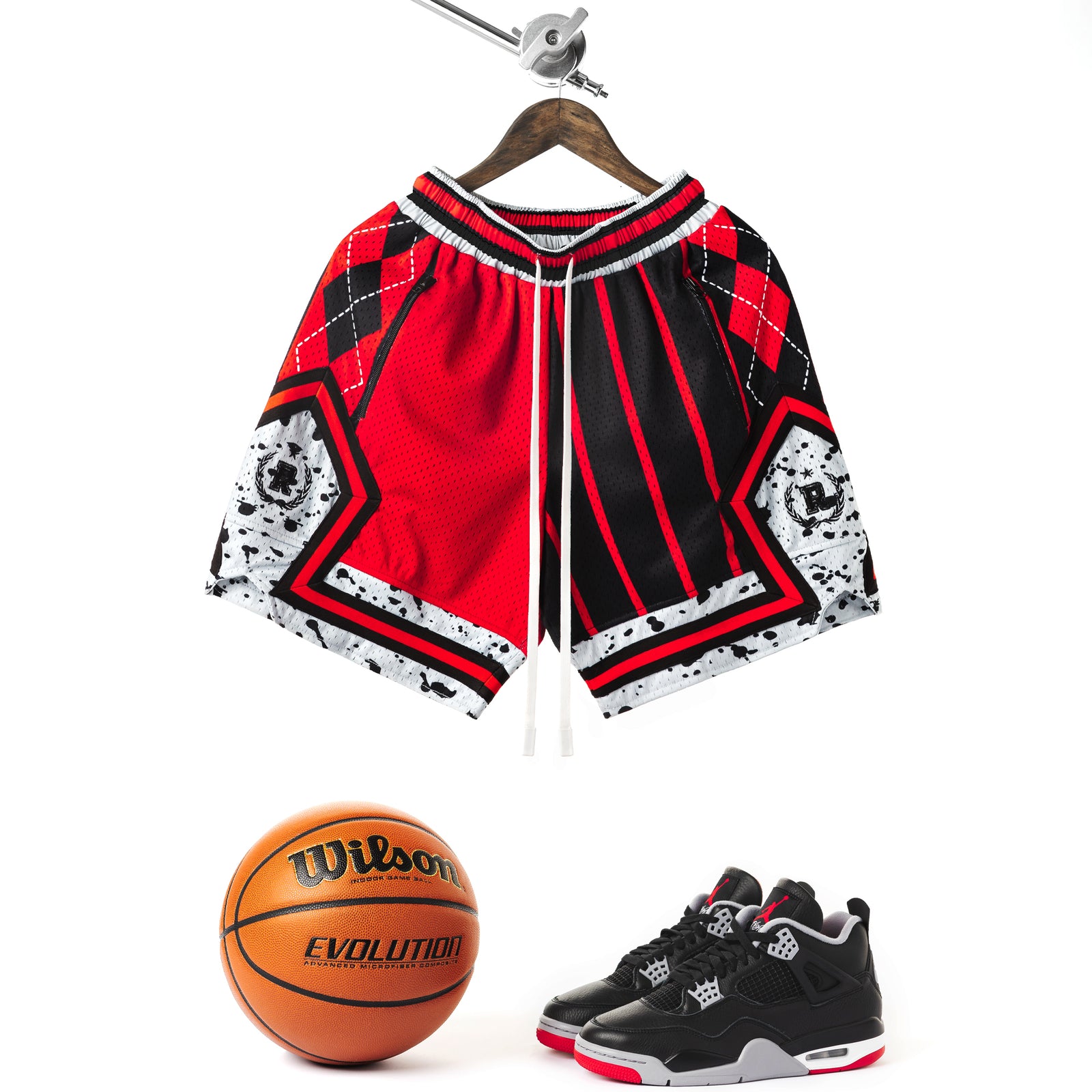 "Bred 2" Heavyweight Mesh Shorts
