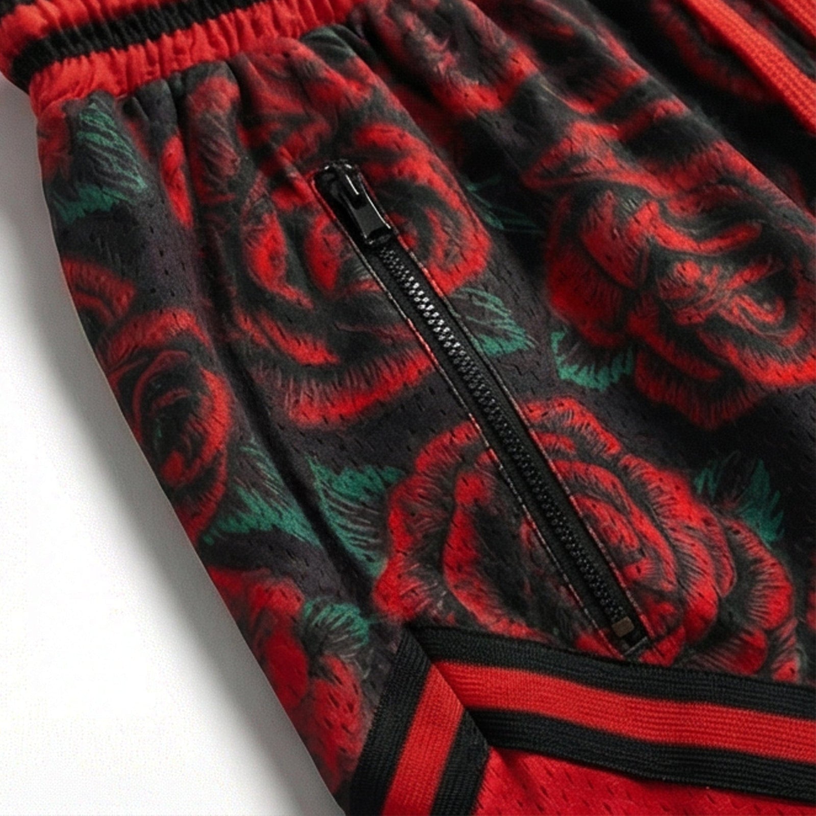 "BRED Rose" Heavyweight Mesh Shorts