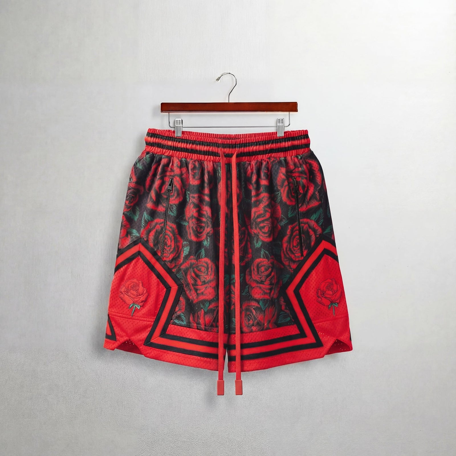 "BRED Rose" Heavyweight Mesh Shorts