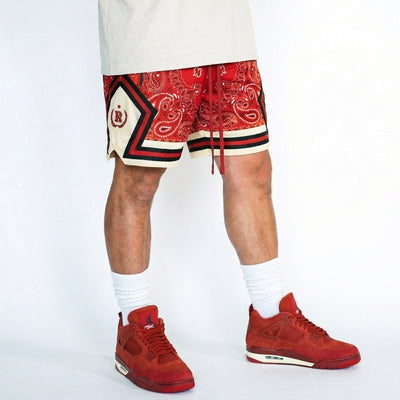 "Brick Red Paisley"