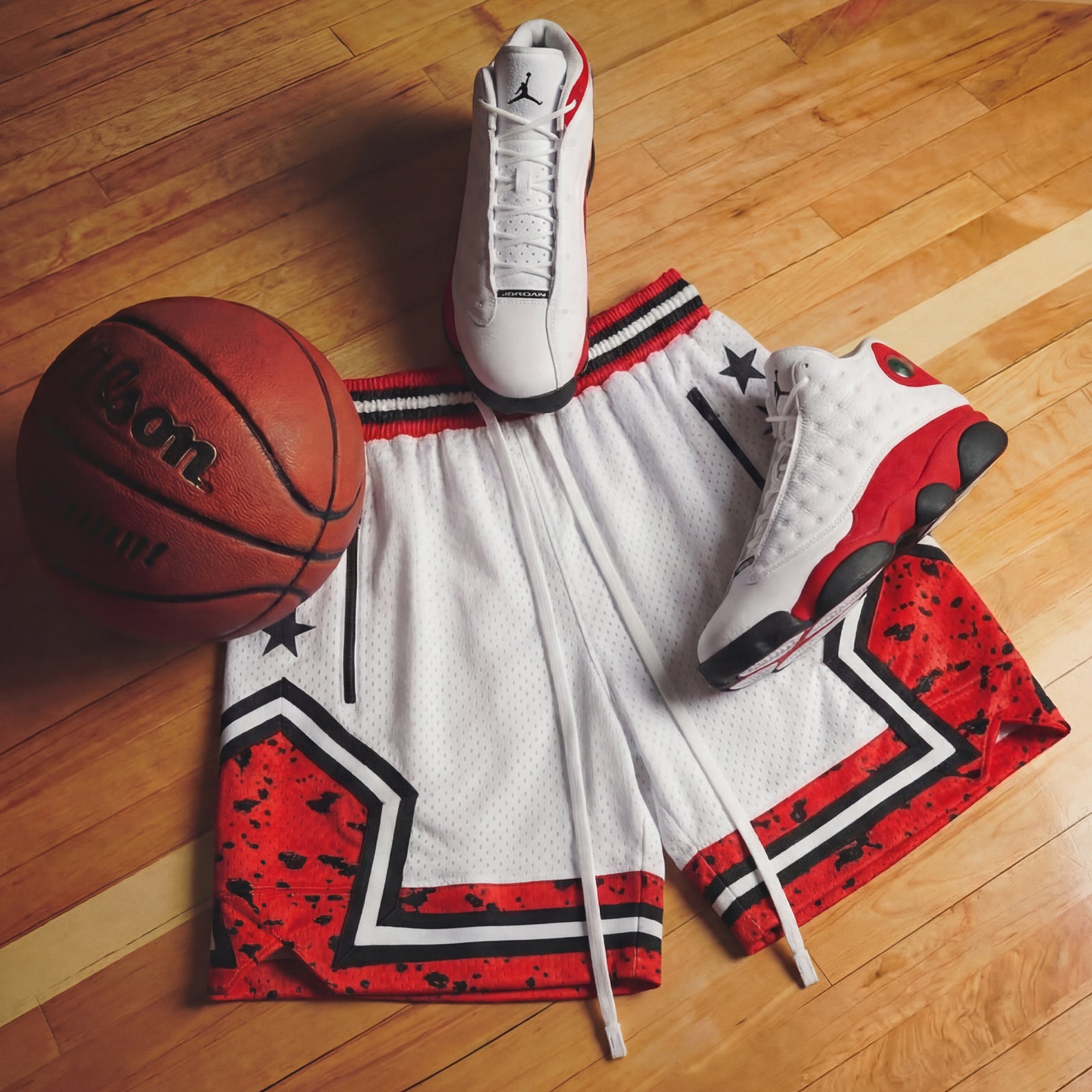 "Cement Red" Heavyweight Mesh Shorts