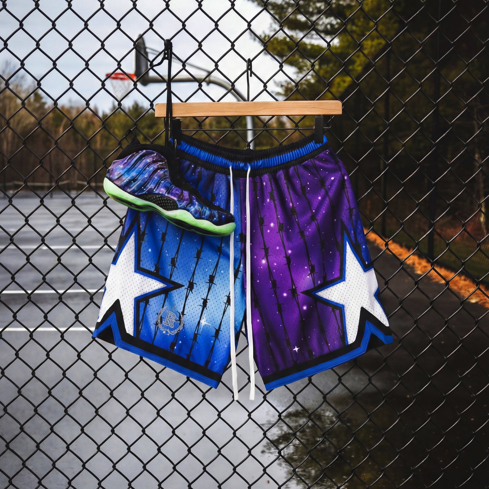 "Cosmic Blue" Heavyweight Mesh Shorts