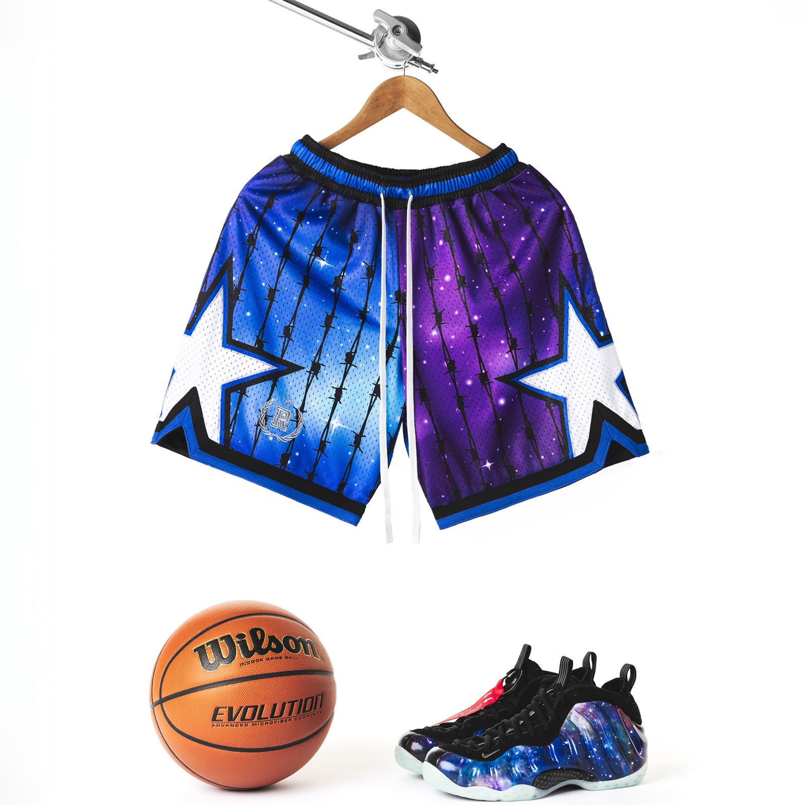 "Cosmic Blue" Heavyweight Mesh Shorts