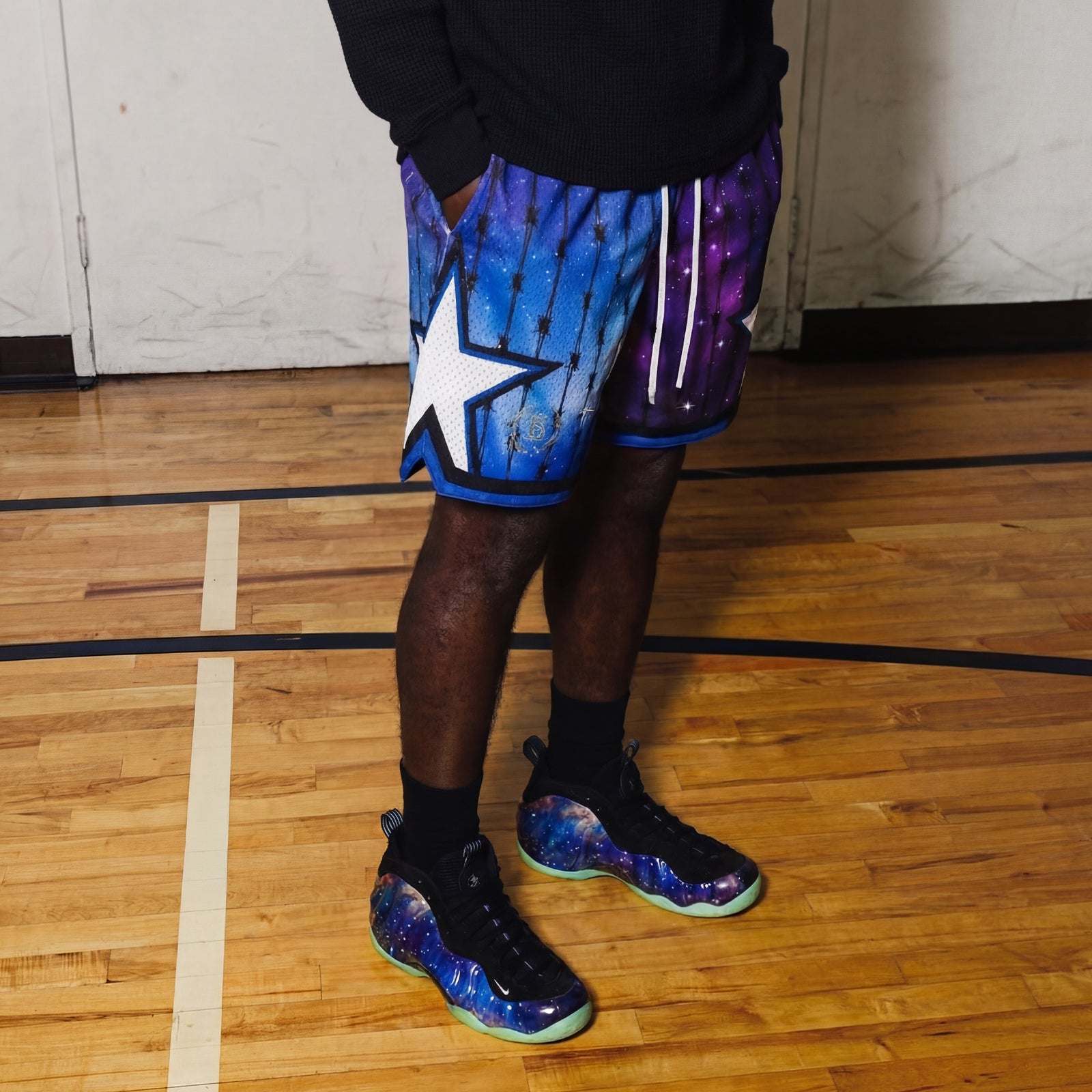 "Cosmic Blue" Heavyweight Mesh Shorts