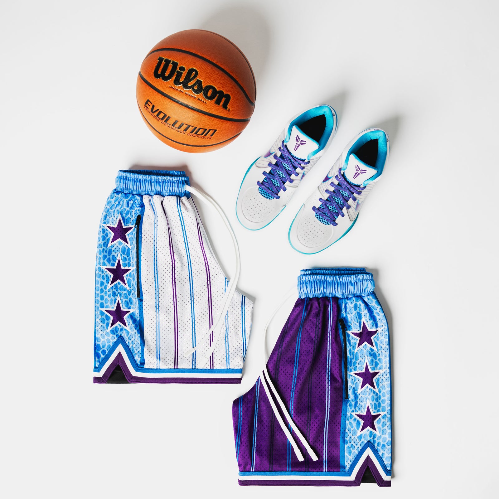 "Draft Day" Purple Heavyweight Mesh Shorts