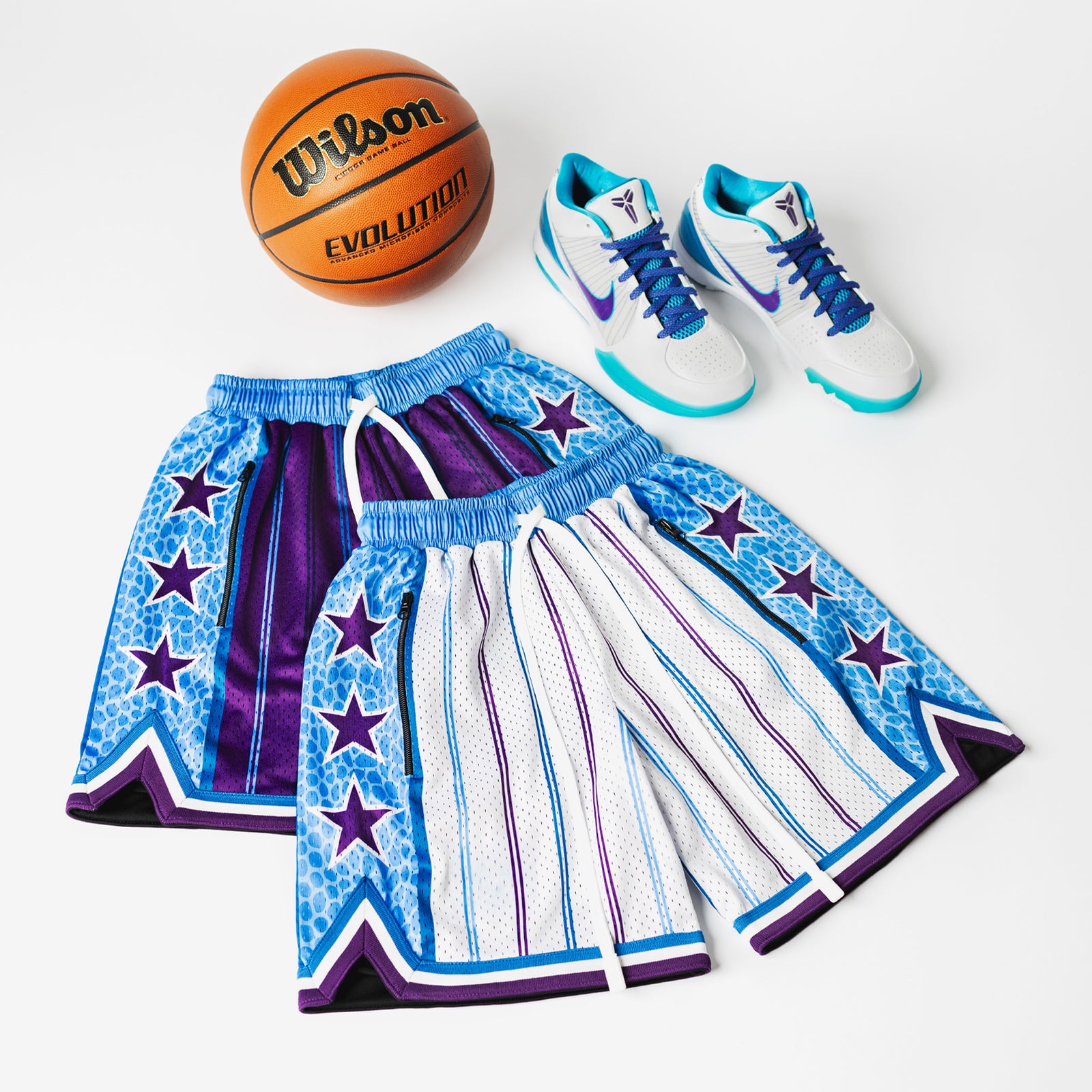 "Draft Day" Purple Heavyweight Mesh Shorts