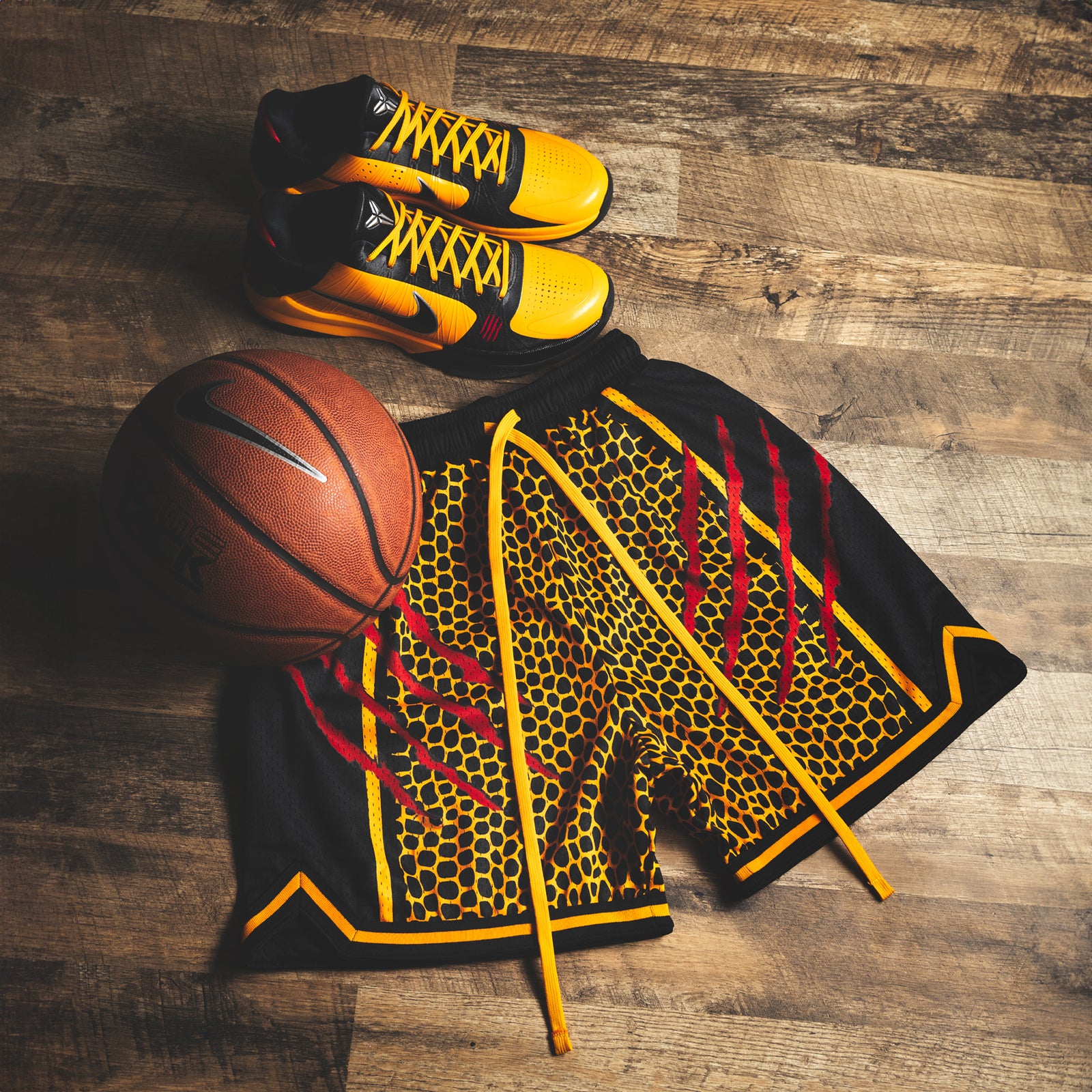 "Dragon Gold" Heavyweight Mesh Shorts