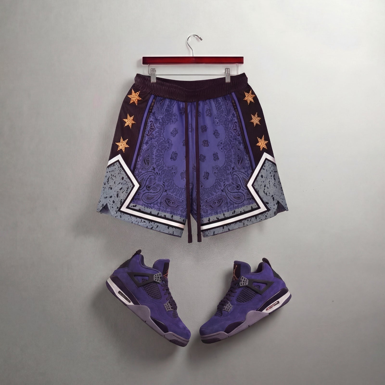 "Imperial Paisley" Heavyweight Mesh Shorts