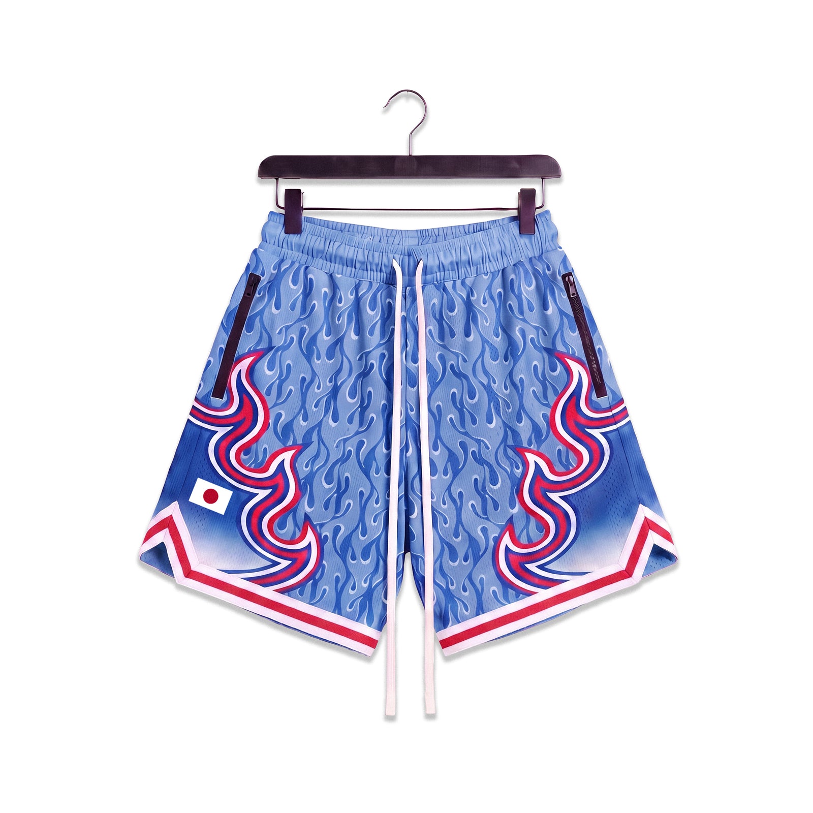 "Japan Flame Blue" Heavyweight Mesh Shorts