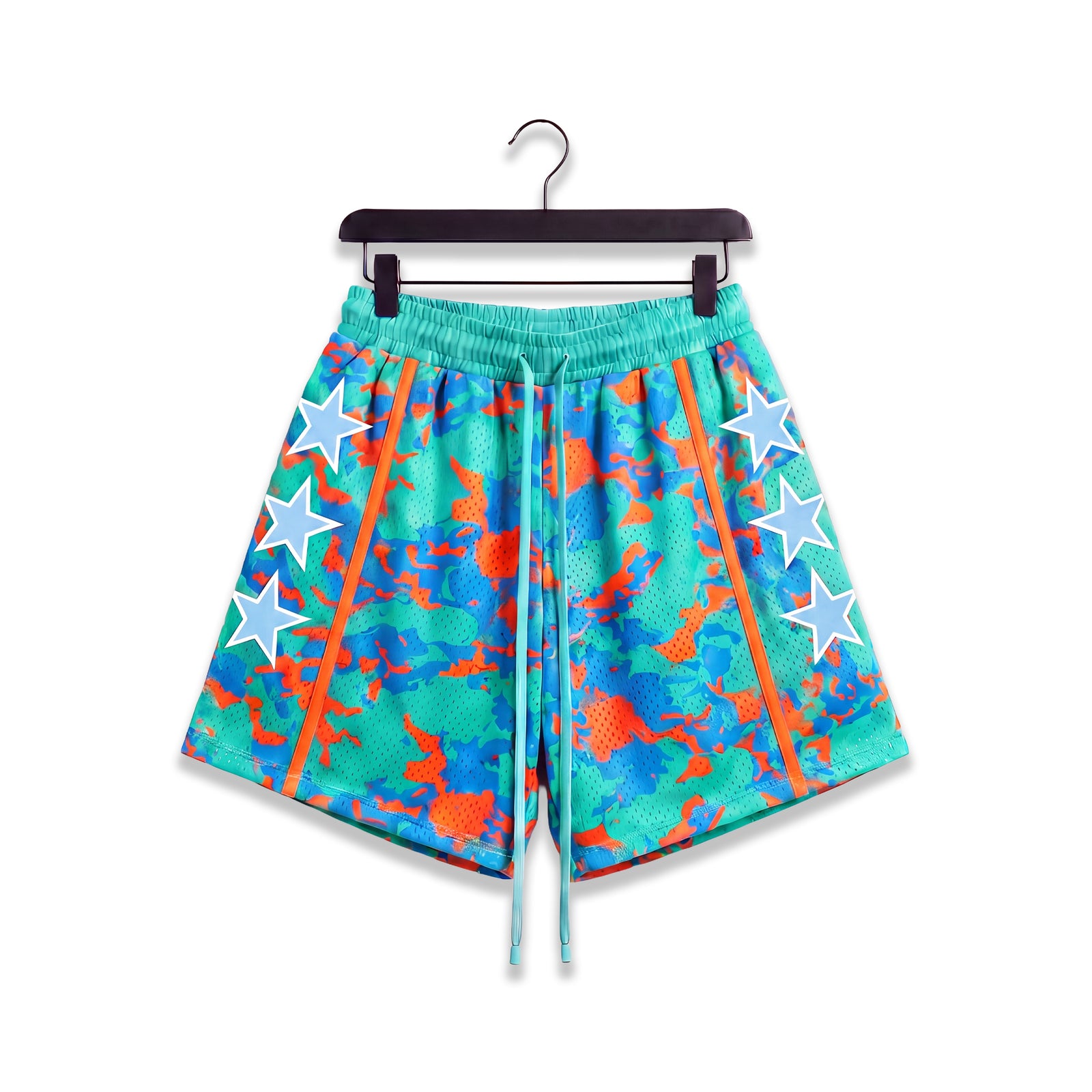 "Liberty Mint Camo" 5" Mesh Shorts