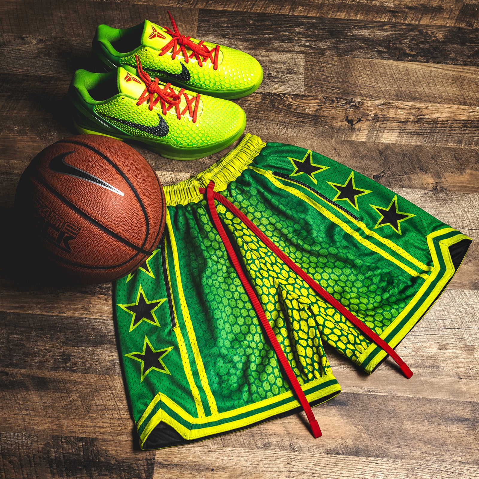 "Mamba Green" Heavyweight Mesh Shorts