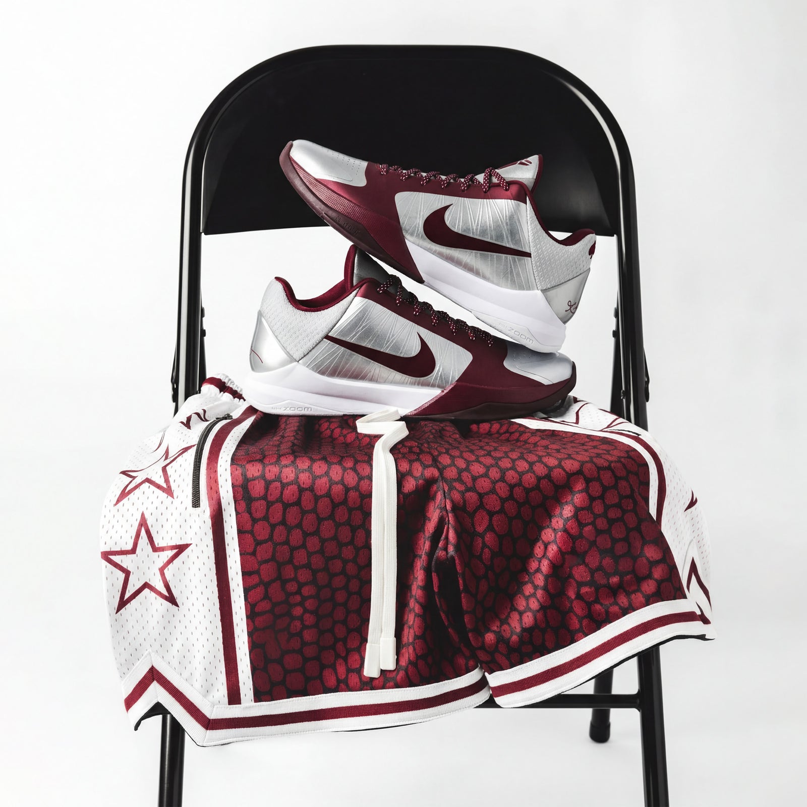 "Mamba Maroon" Heavyweight Mesh Shorts