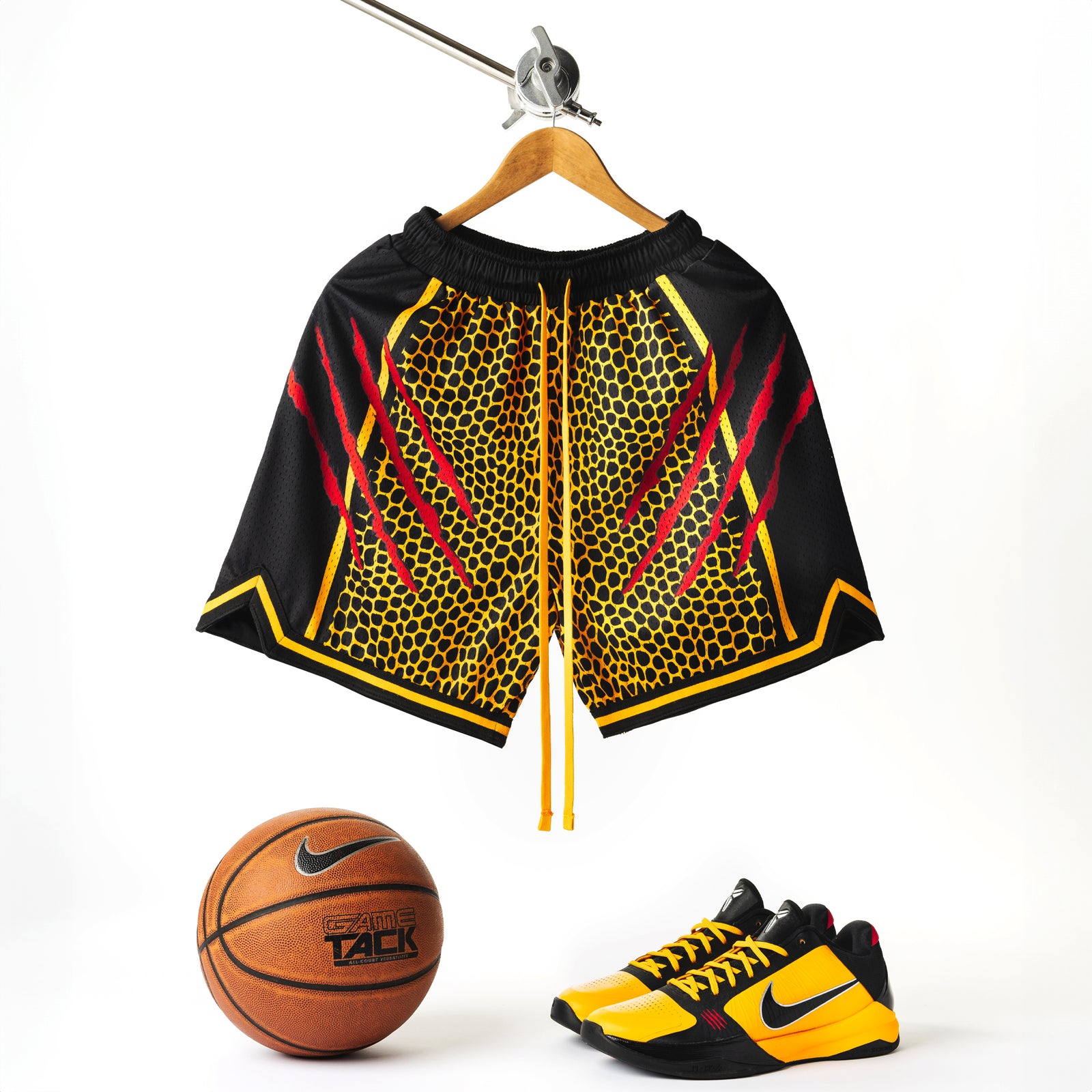 "Dragon Gold" Heavyweight Mesh Shorts