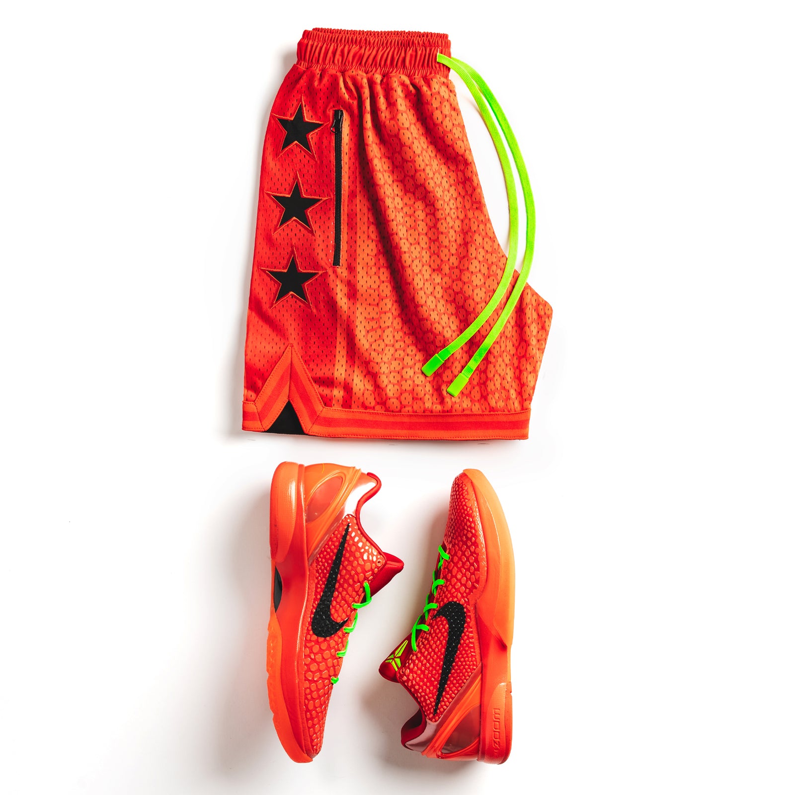 "Mamba Red" Heavyweight Mesh Shorts