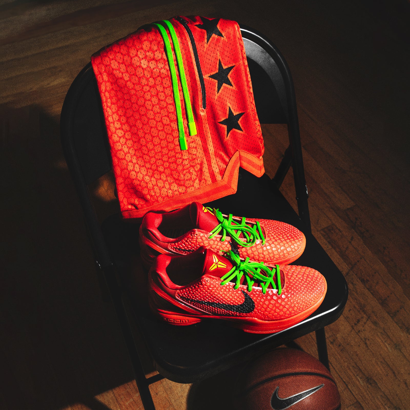 "Mamba Red" Heavyweight Mesh Shorts