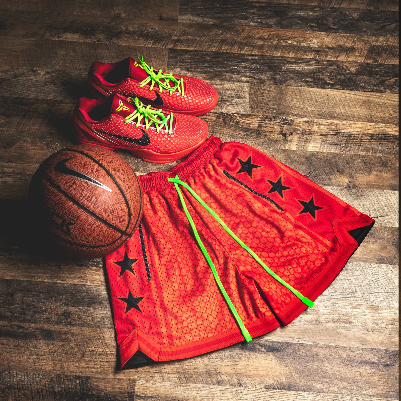 "Mamba Red" Heavyweight Mesh Shorts