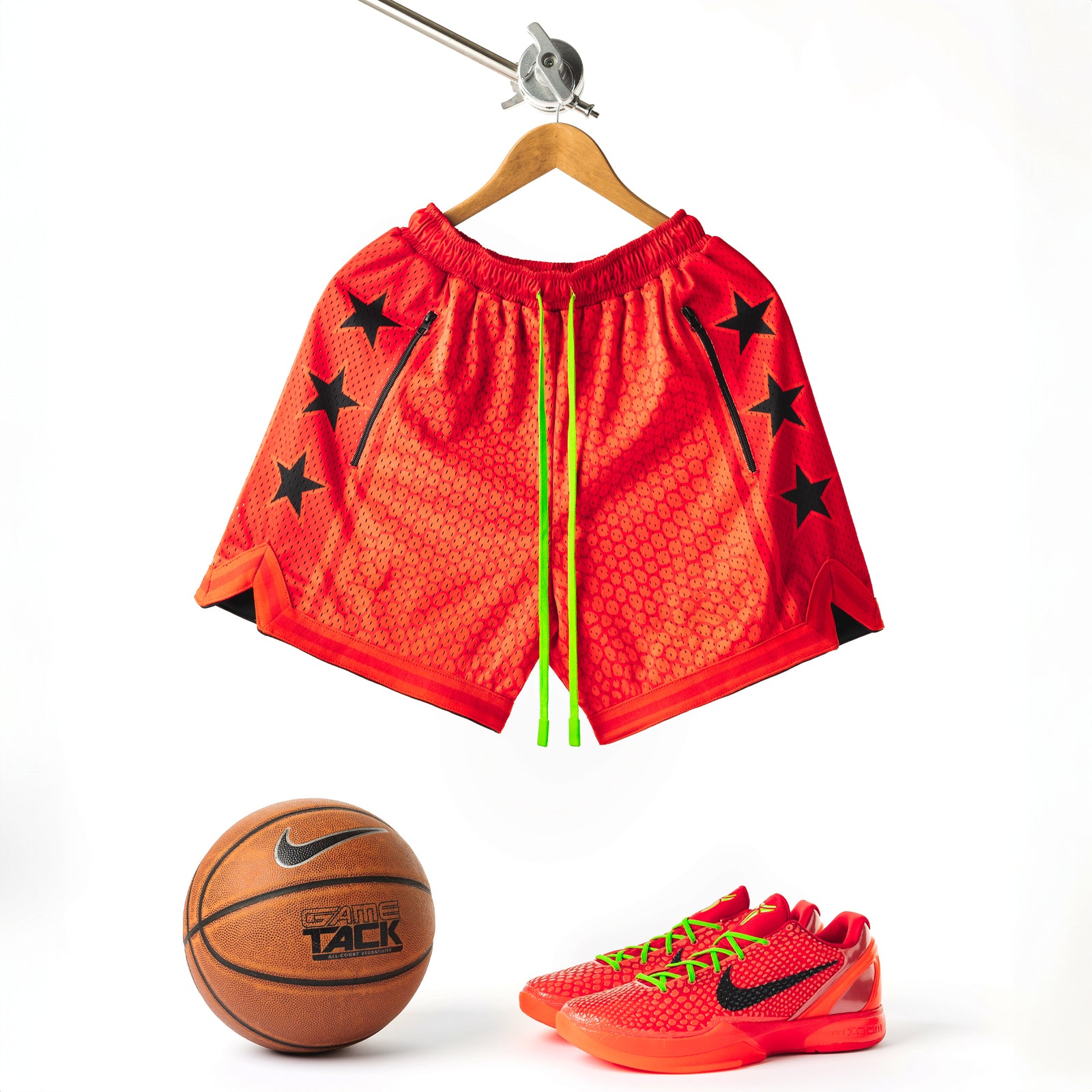 "Mamba Red" Heavyweight Mesh Shorts