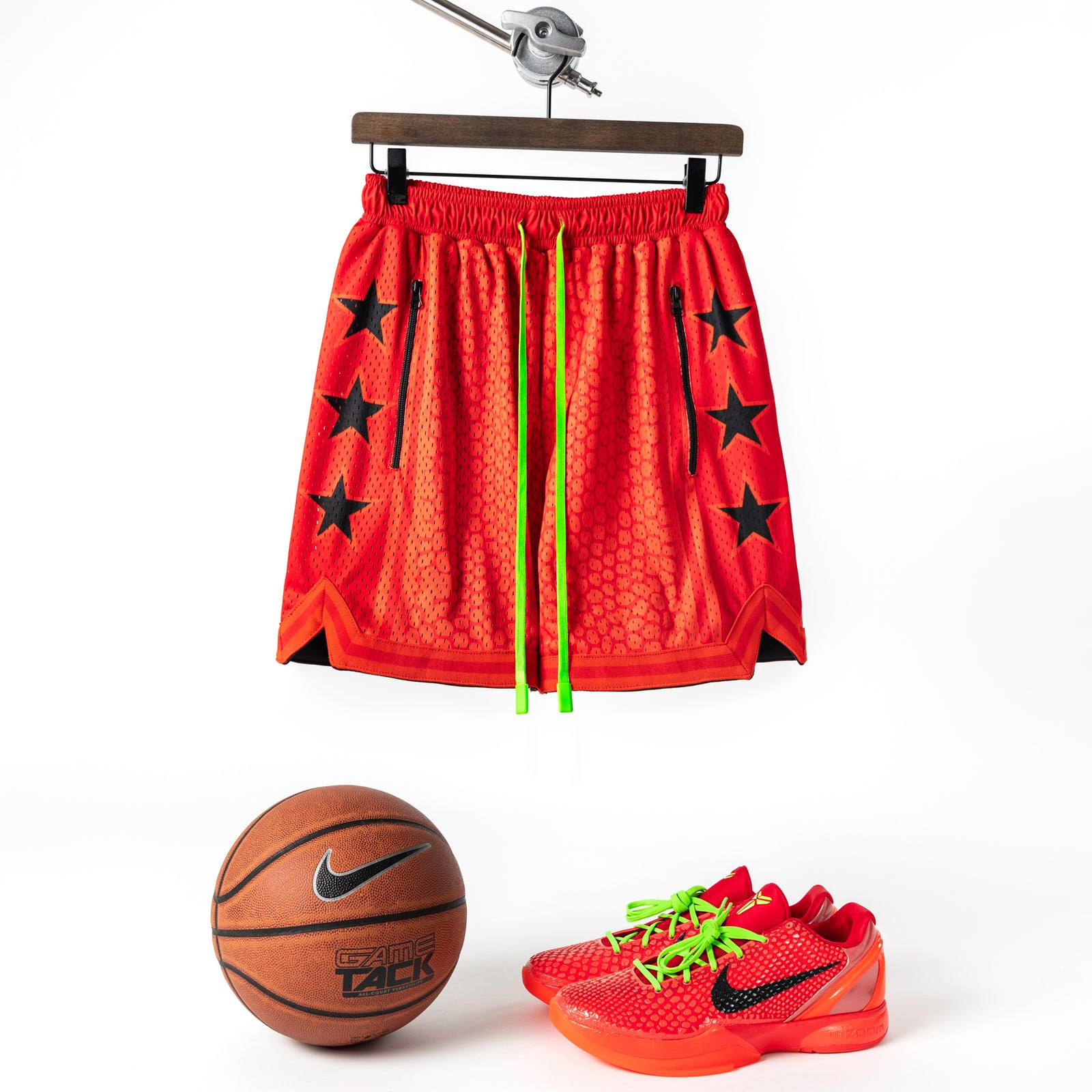 "Mamba Red" Heavyweight Mesh Shorts
