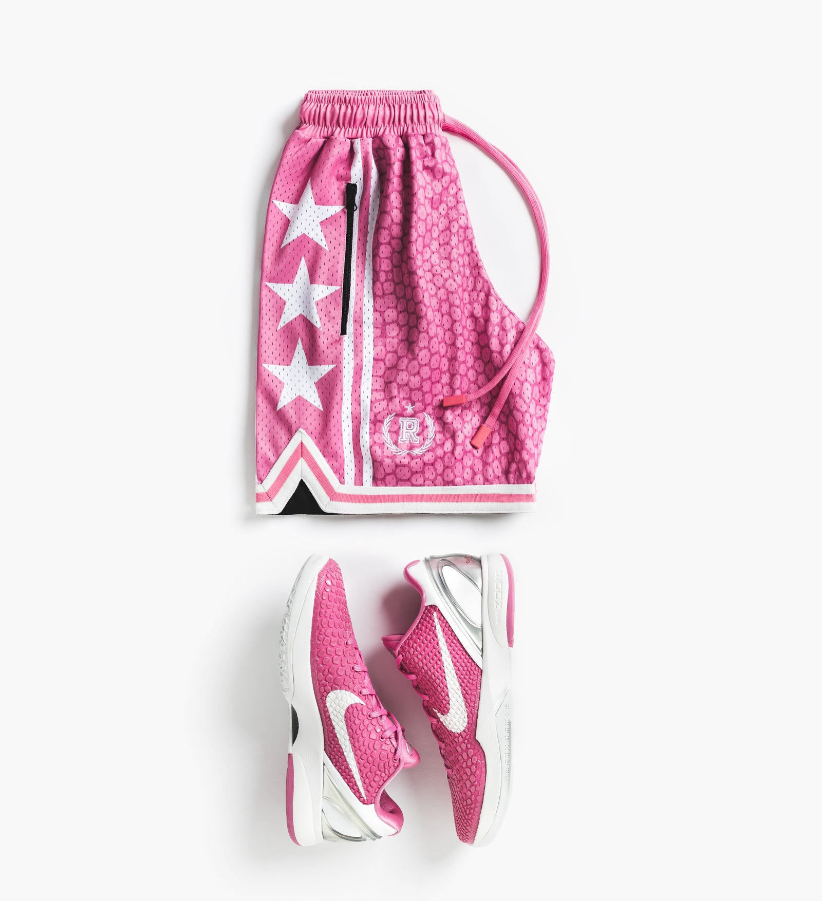 "Mamba Pink" Heavyweight Mesh Shorts