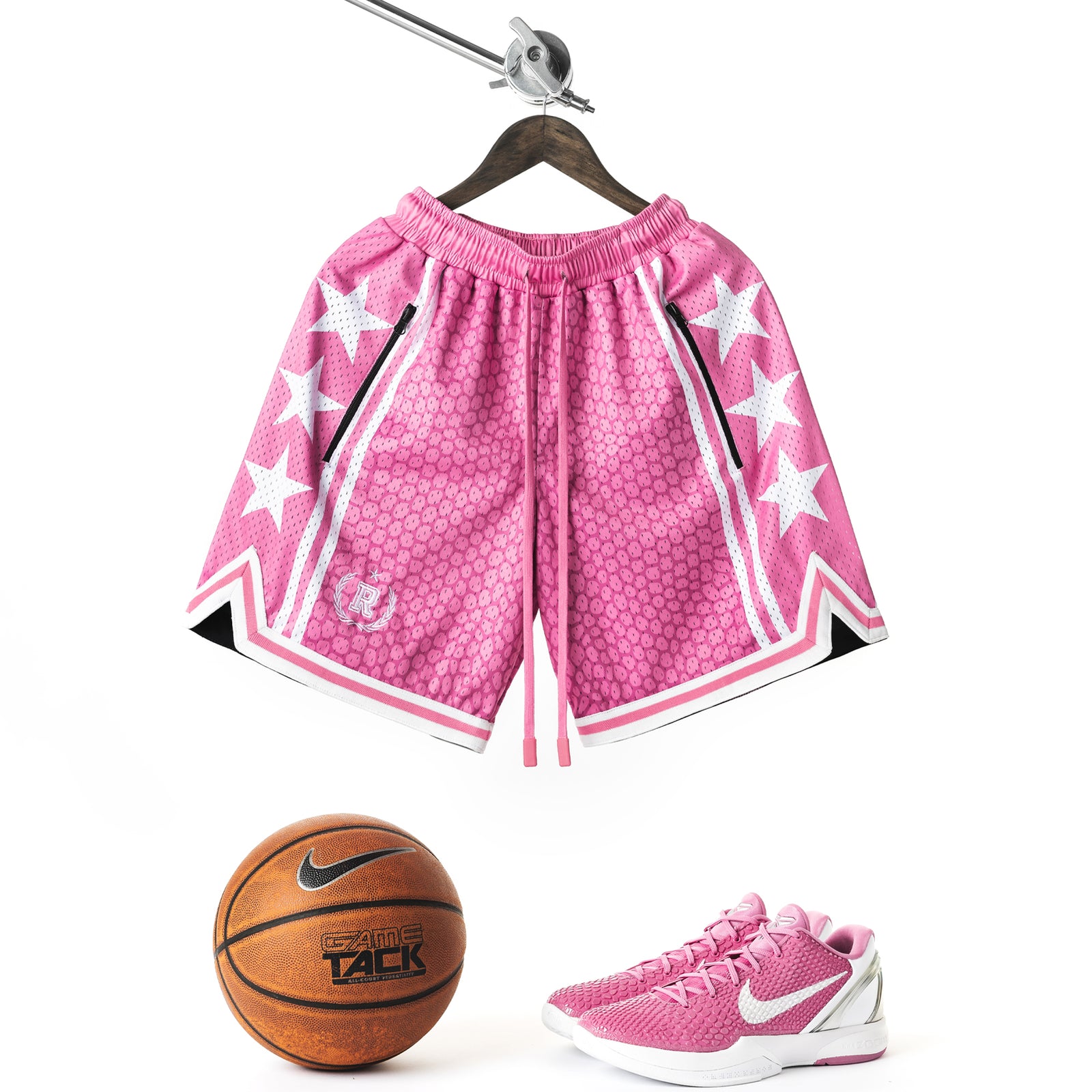"Mamba Pink" Heavyweight Mesh Shorts