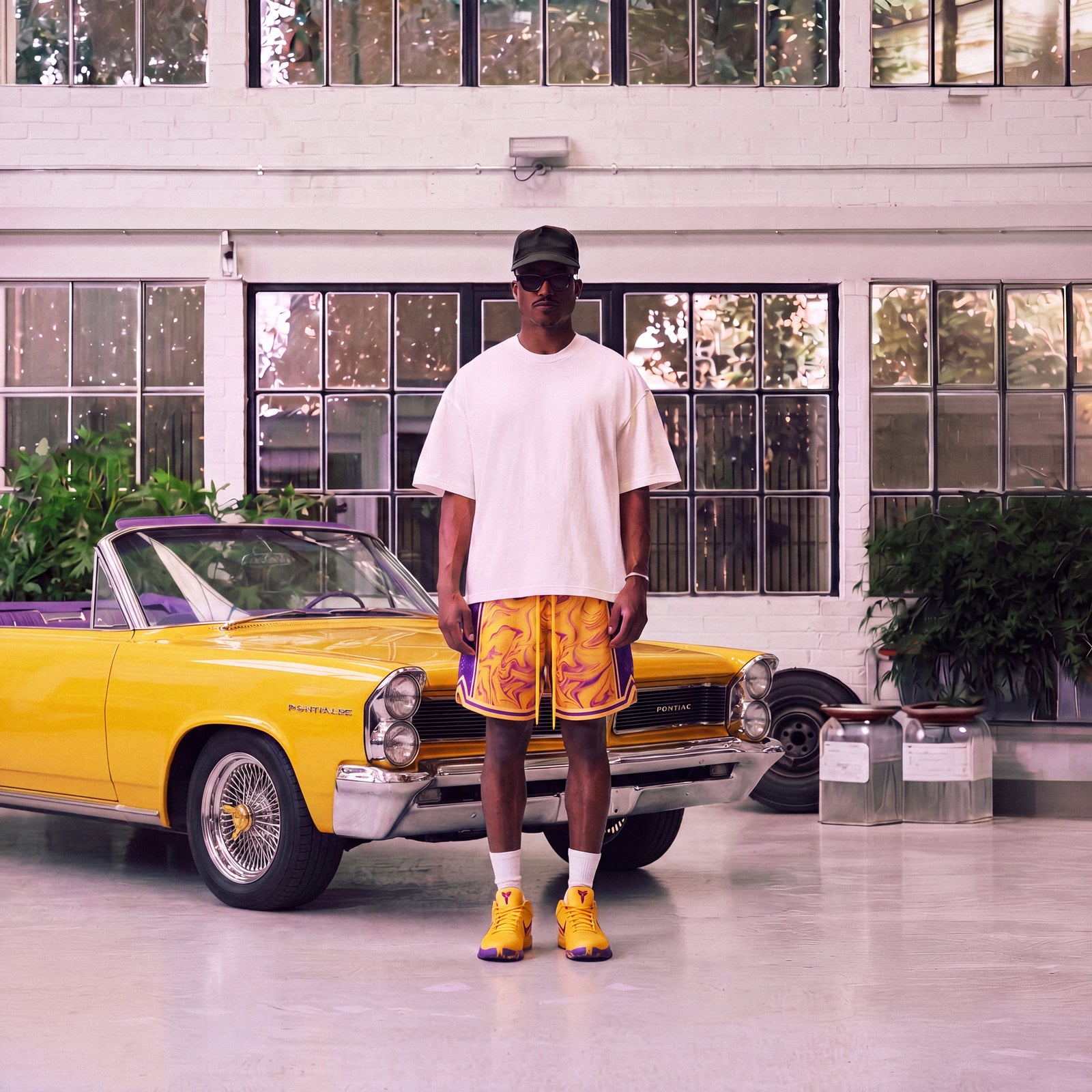 "Marble Gold" Heavyweight Mesh Shorts