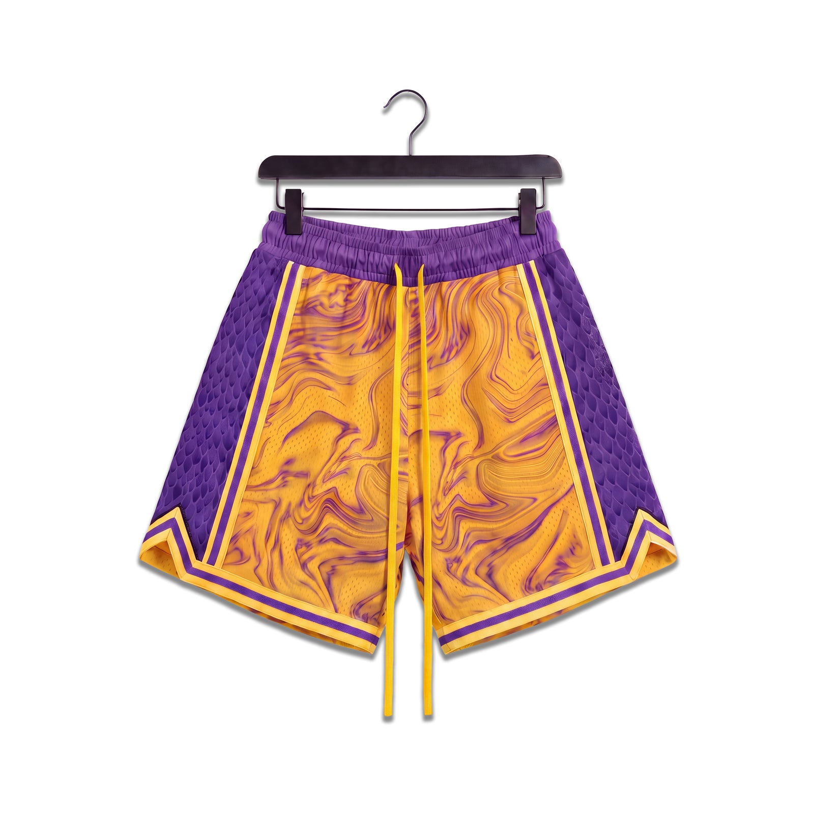 "Marble Gold" Heavyweight Mesh Shorts