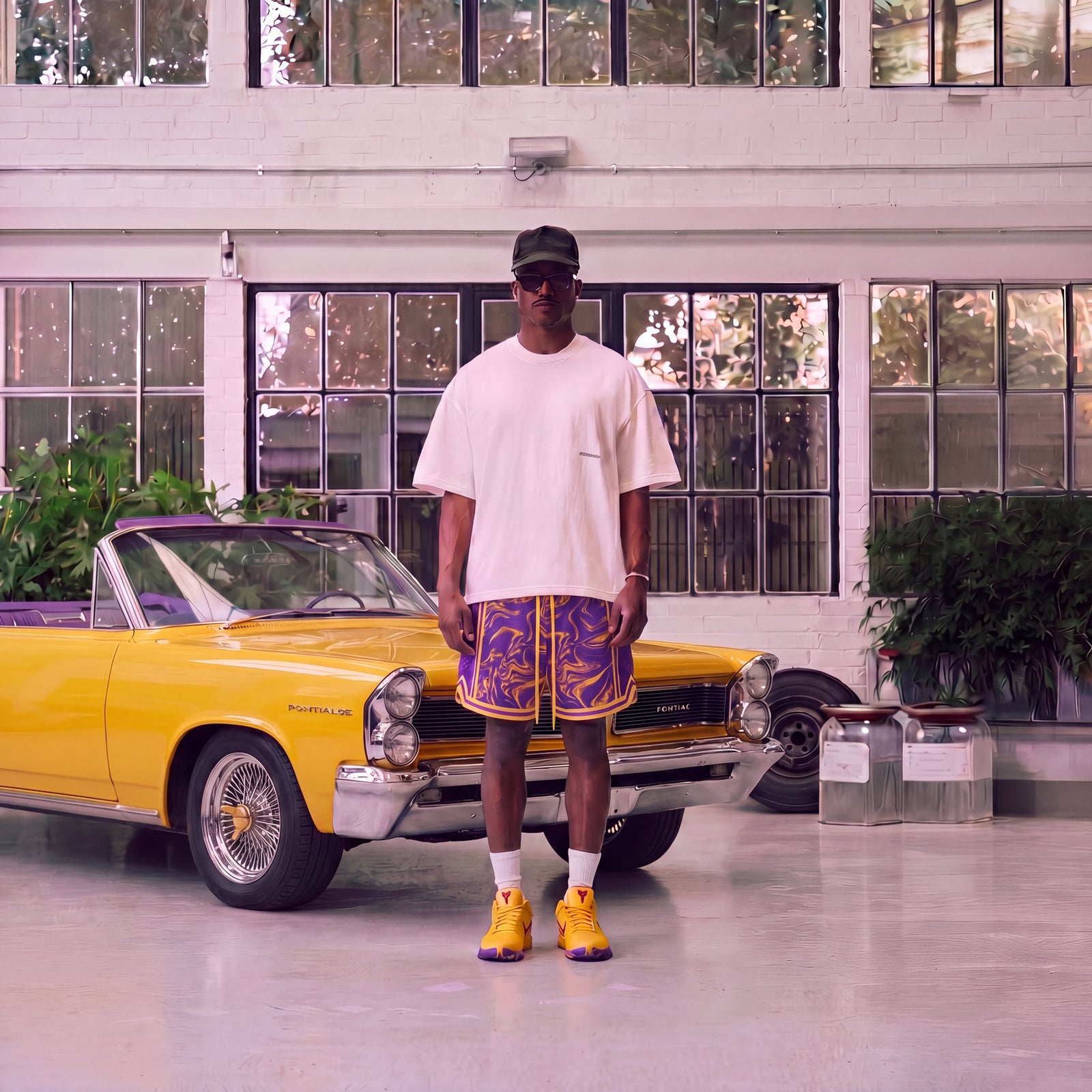 "Marble Purple" Heavyweight Mesh Shorts