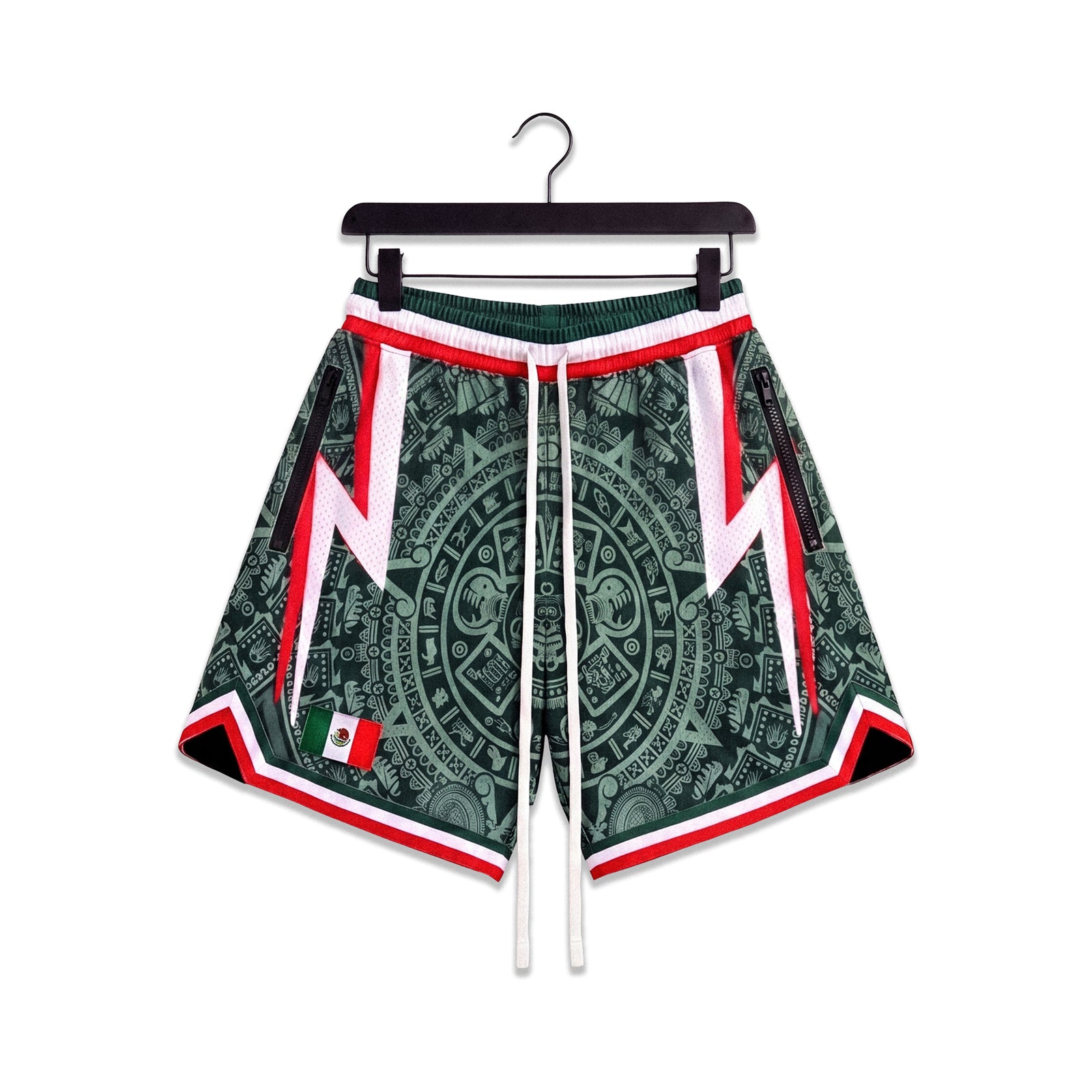 "Mexico Aztec Green" Heavyweight Mesh Shorts
