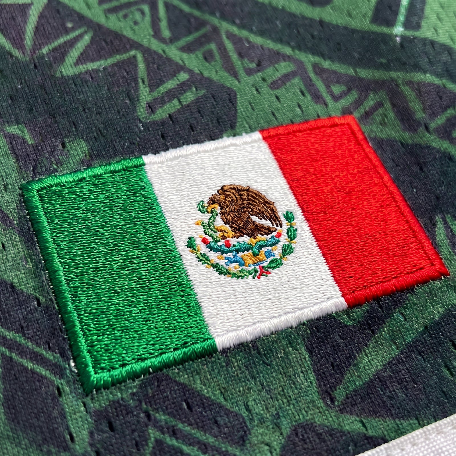 "Mexico Aztec Green" 5" Mesh Shorts