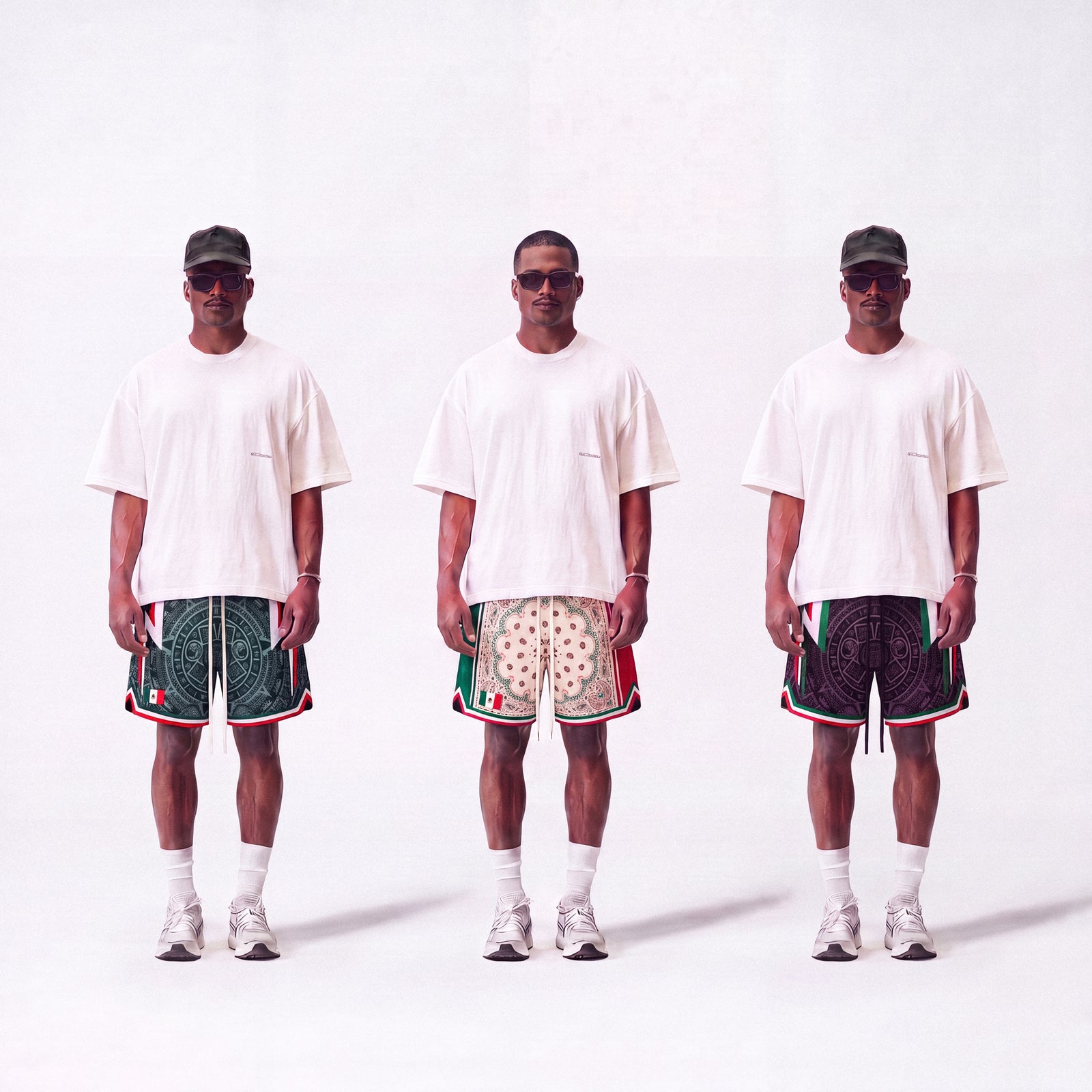"Mexico Aztec Green" Heavyweight Mesh Shorts