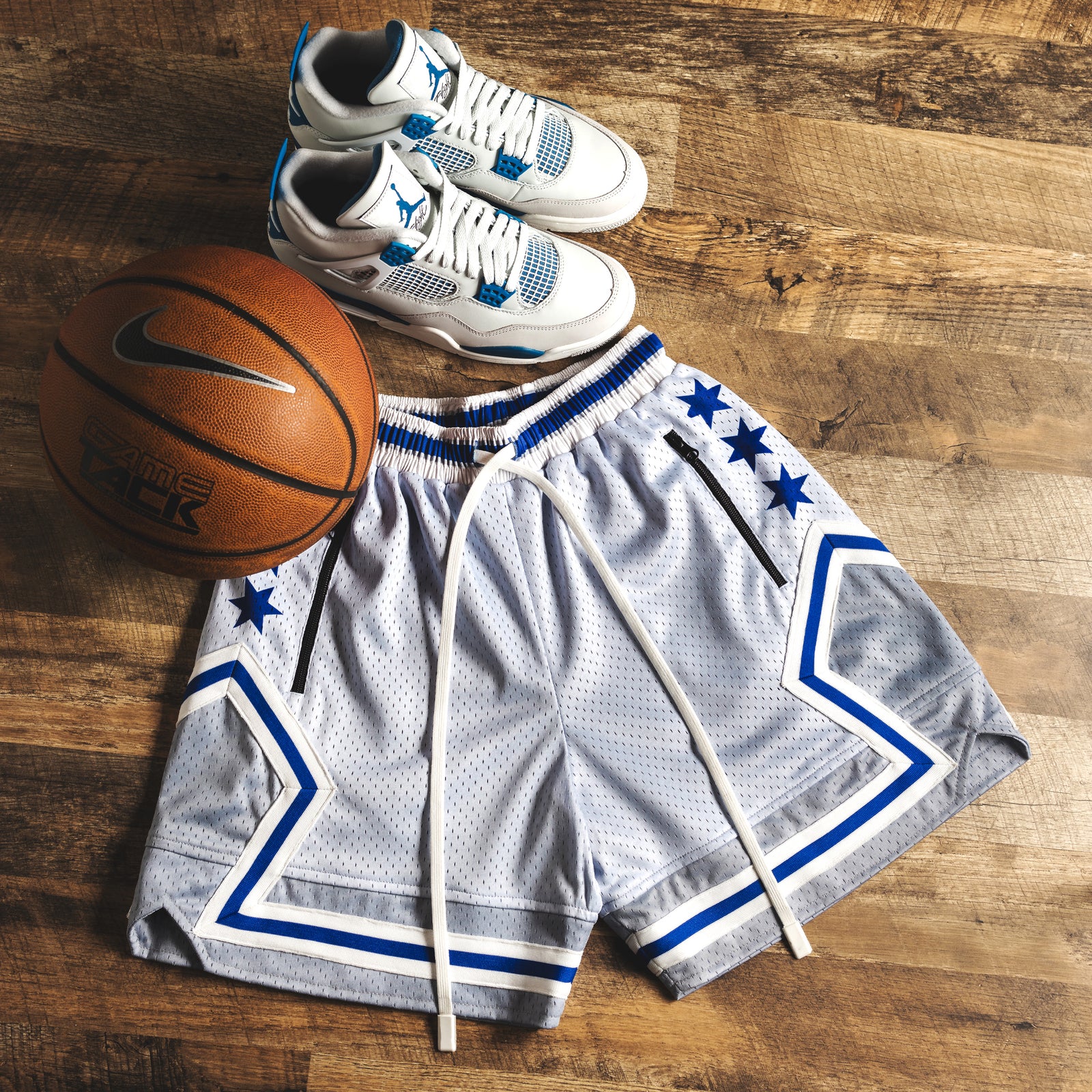 "Mili Blue" Heavyweight Mesh Shorts