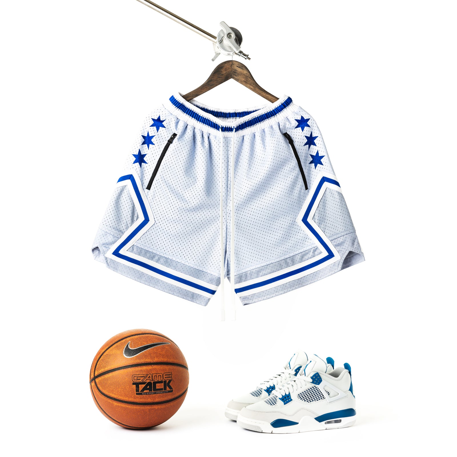 "Mili Blue" Heavyweight Mesh Shorts