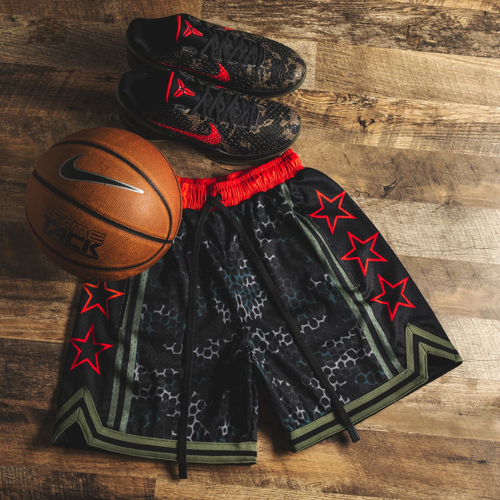 "Mimetic Black" Heavyweight Mesh Shorts