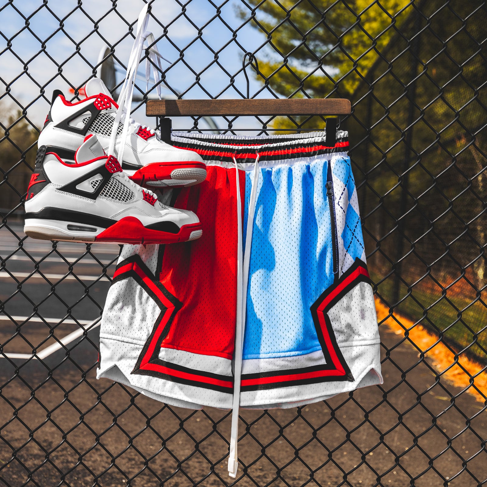 "NC2CHI" Heavyweight Mesh Shorts