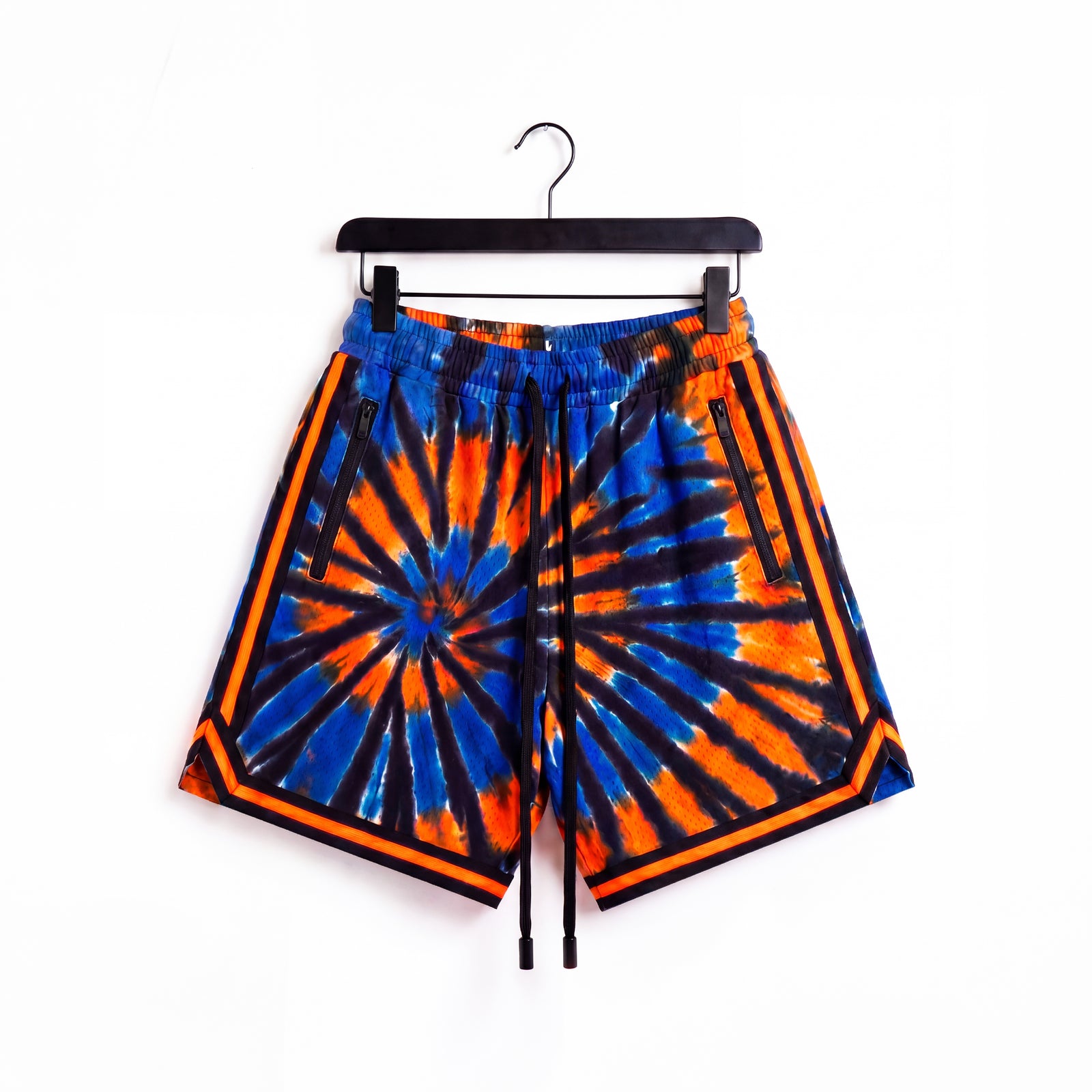 "NY Tie-Dye Black" Heavyweight Mesh Shorts