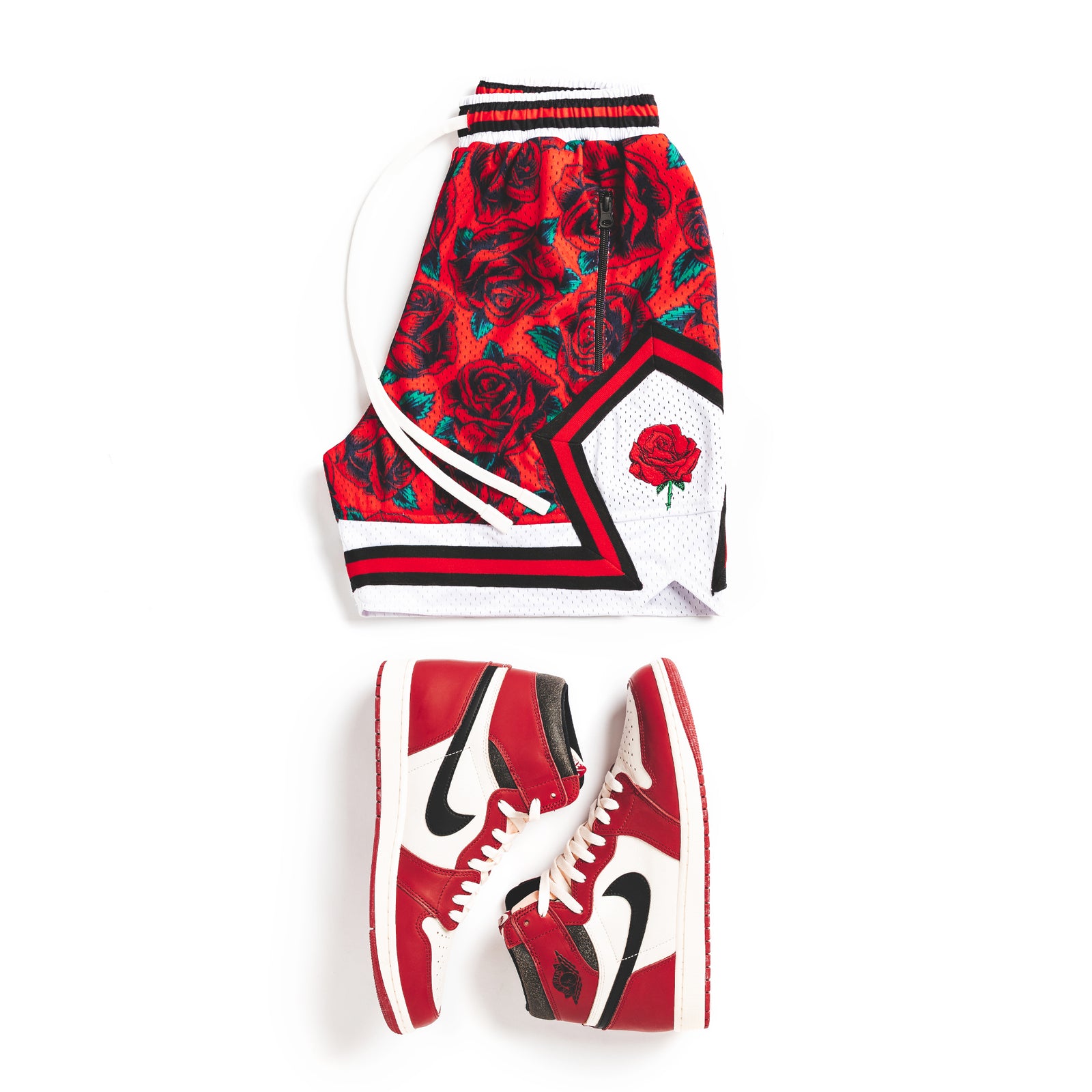"Rose Red" Heavyweight Mesh Shorts