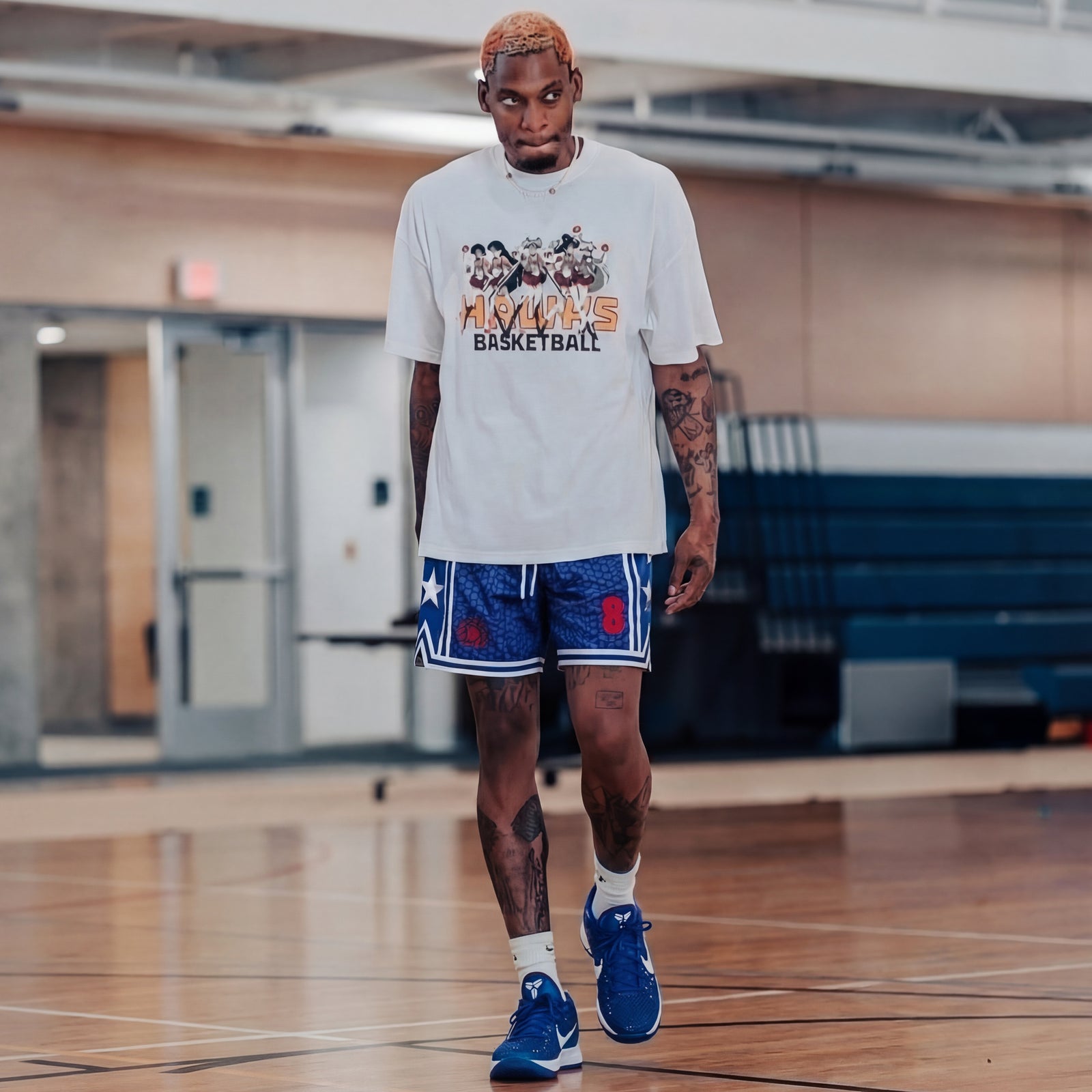 "Snake Blue" Heavyweight Mesh Shorts