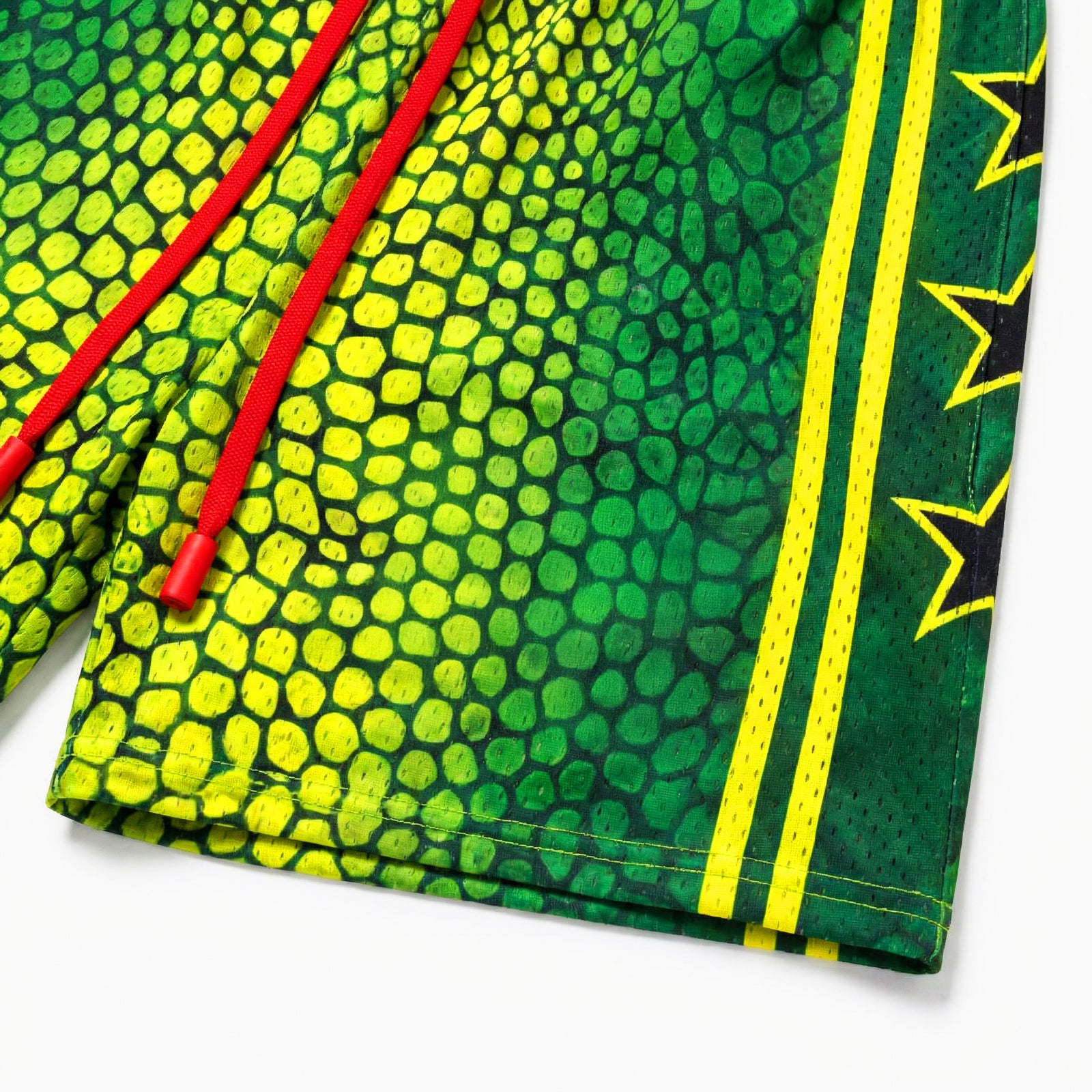 "Snake Green" 5" Mesh Shorts