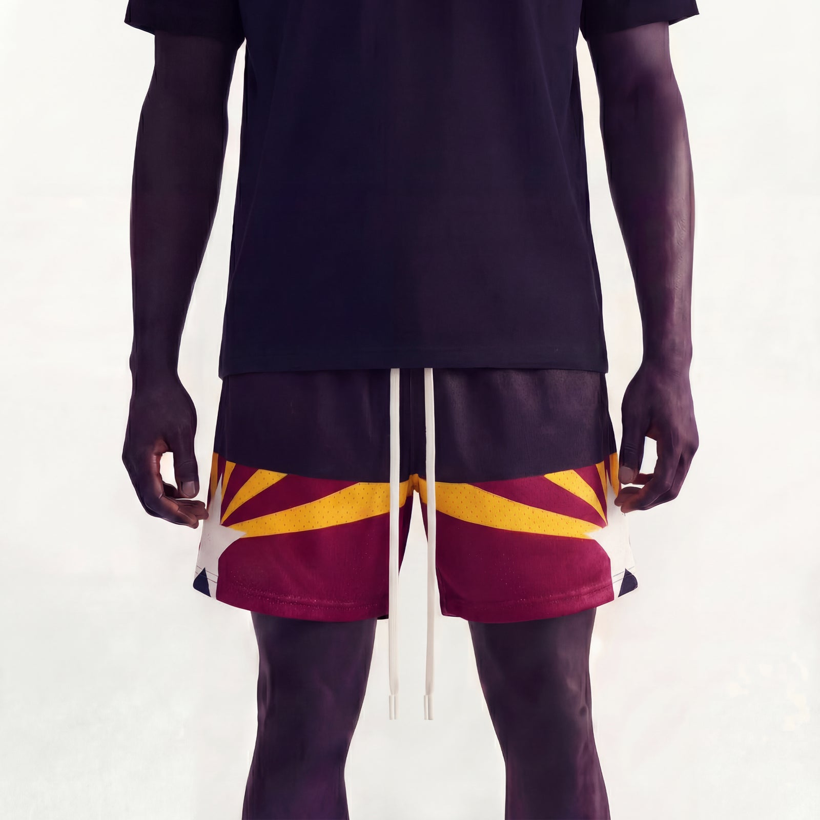 "Sunray Tempe Black" 5" Mesh Shorts