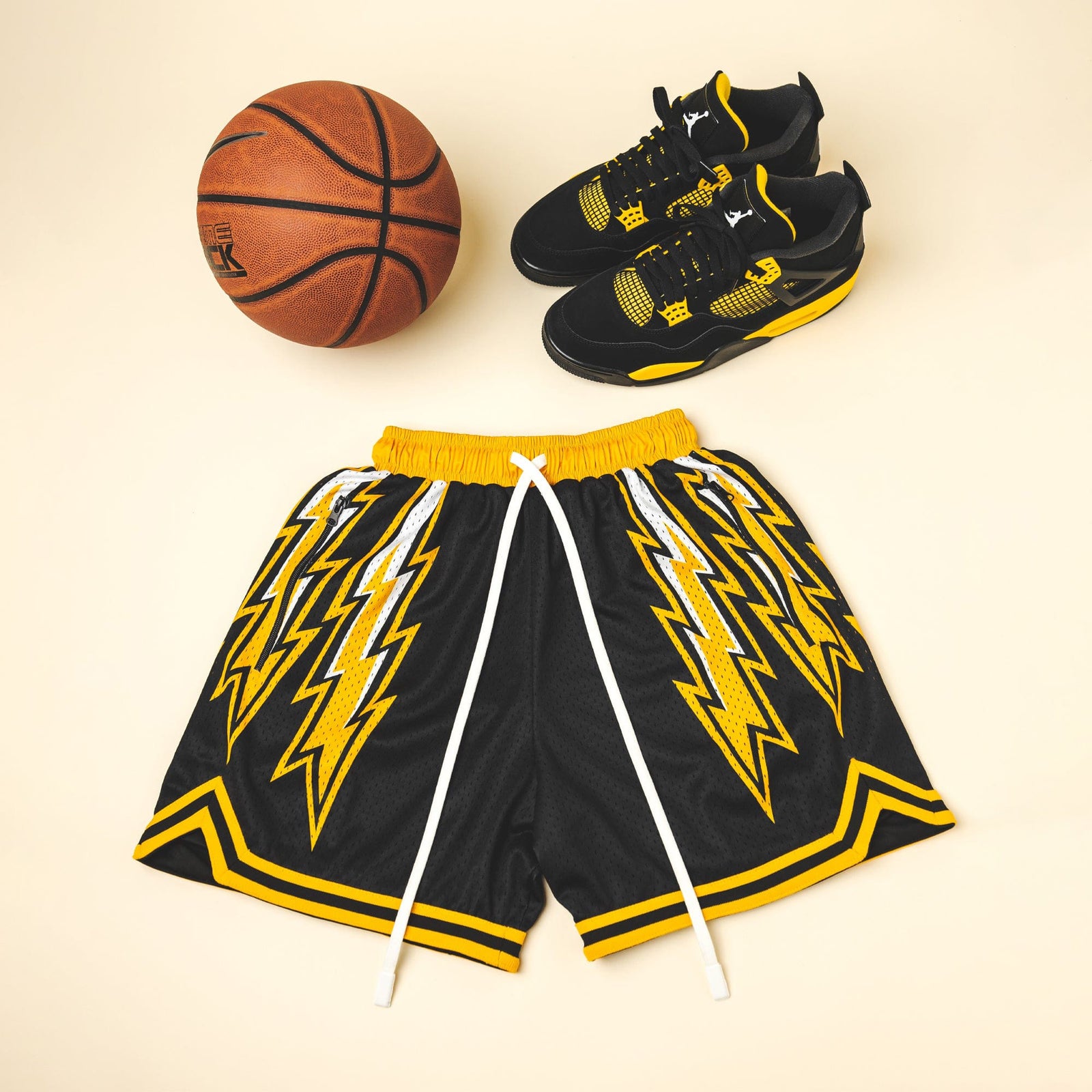 "Thunder Black" Heavyweight Mesh Shorts
