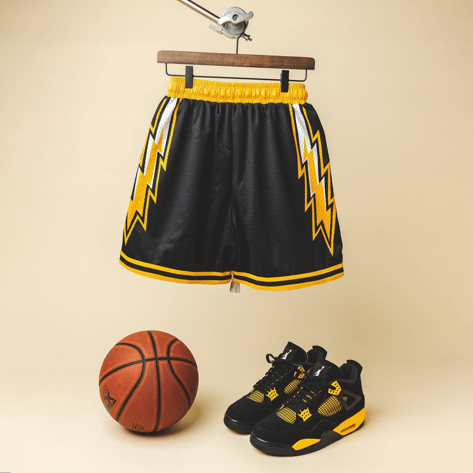 "Thunder Black" Heavyweight Mesh Shorts