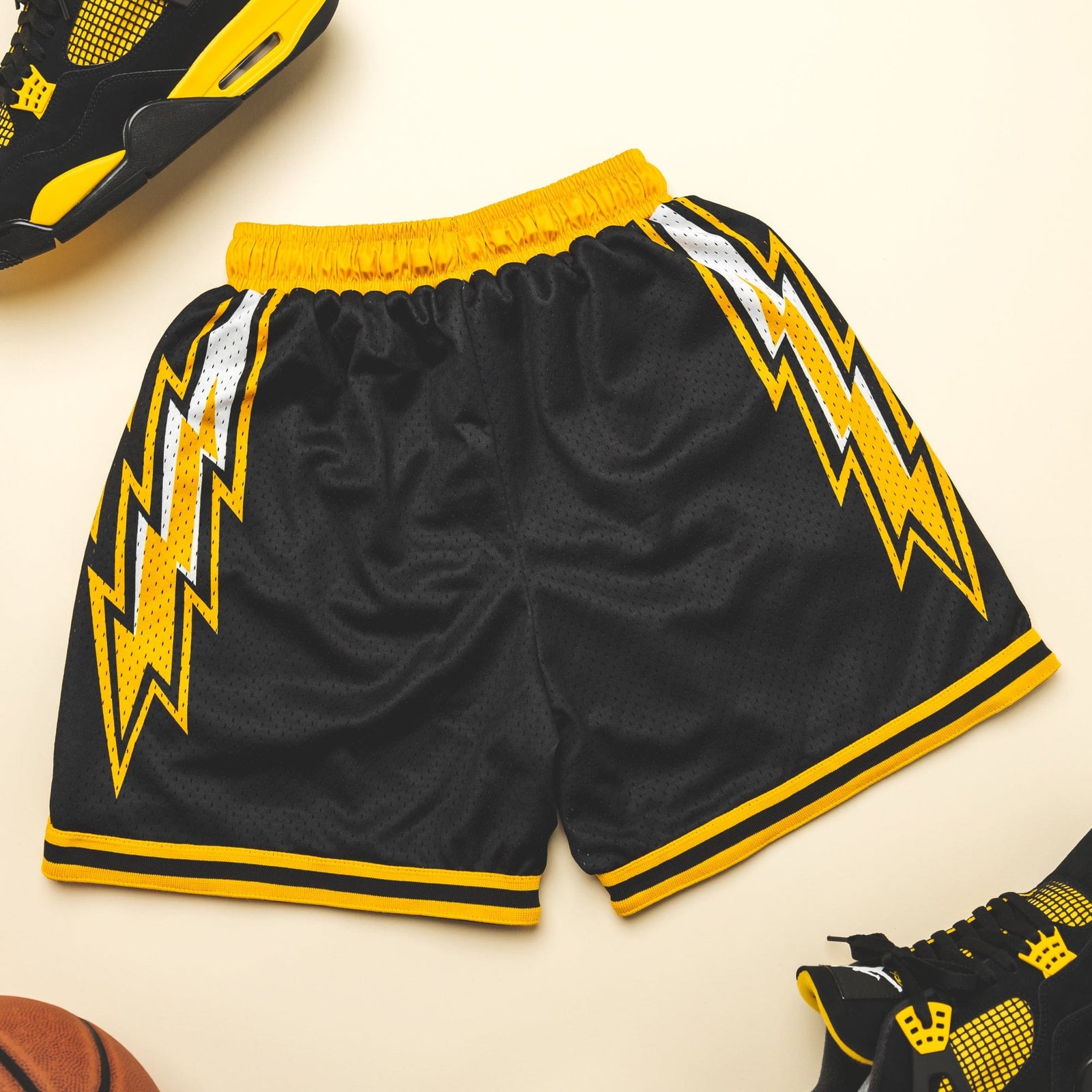 "Thunder Black" Heavyweight Mesh Shorts
