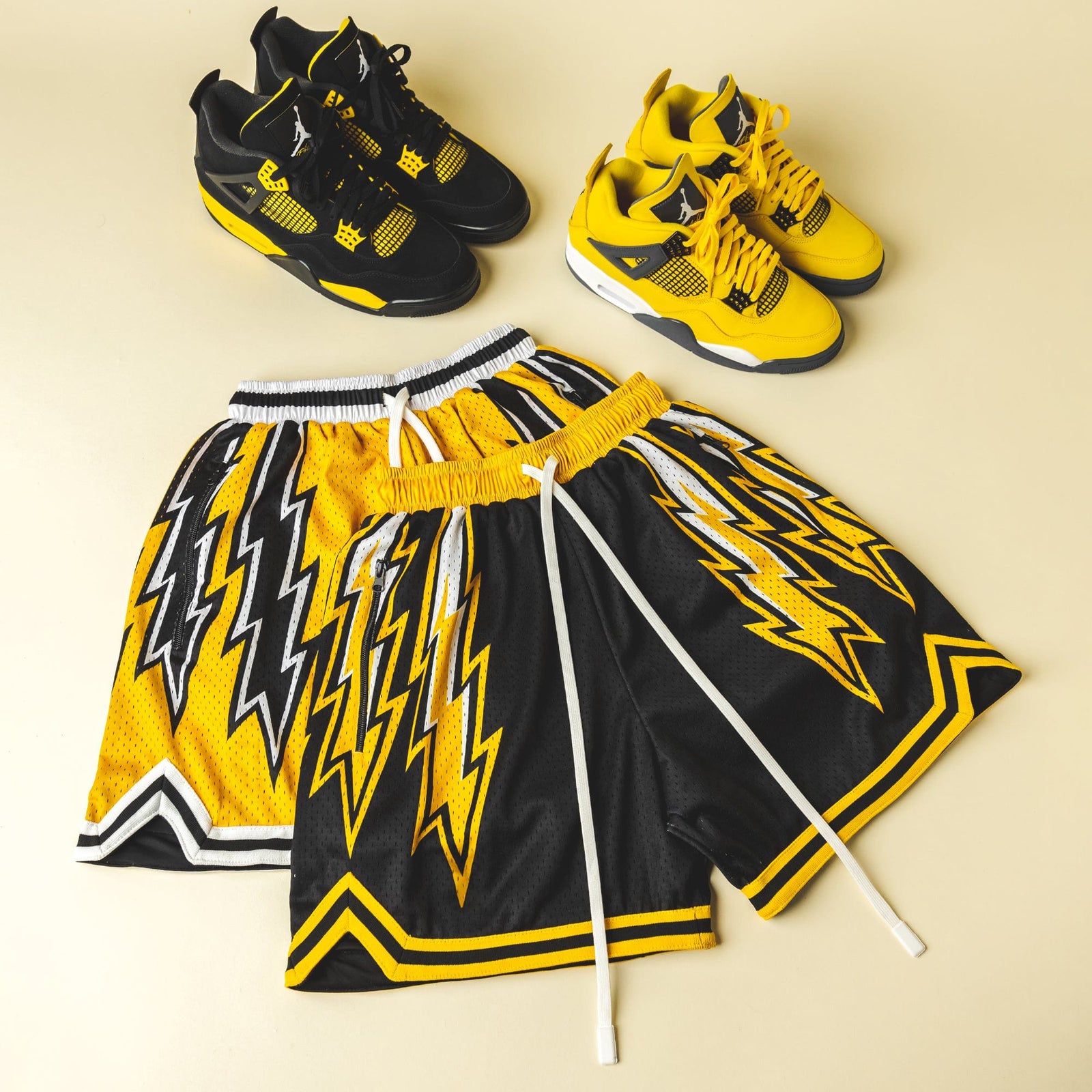 "Thunder Black" Heavyweight Mesh Shorts